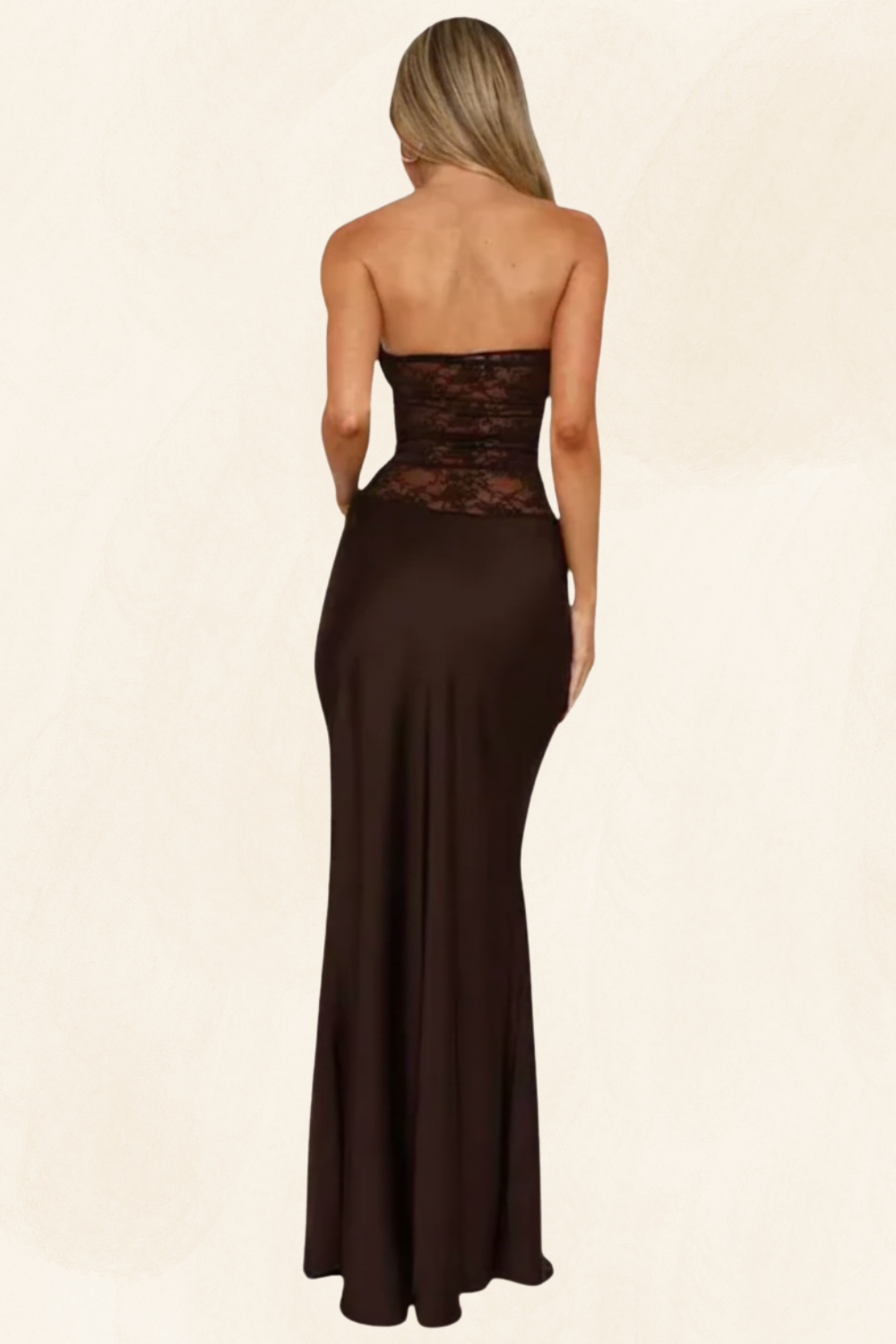 Amira | Women’s Strapless Lace Mermaid Maxi Dress