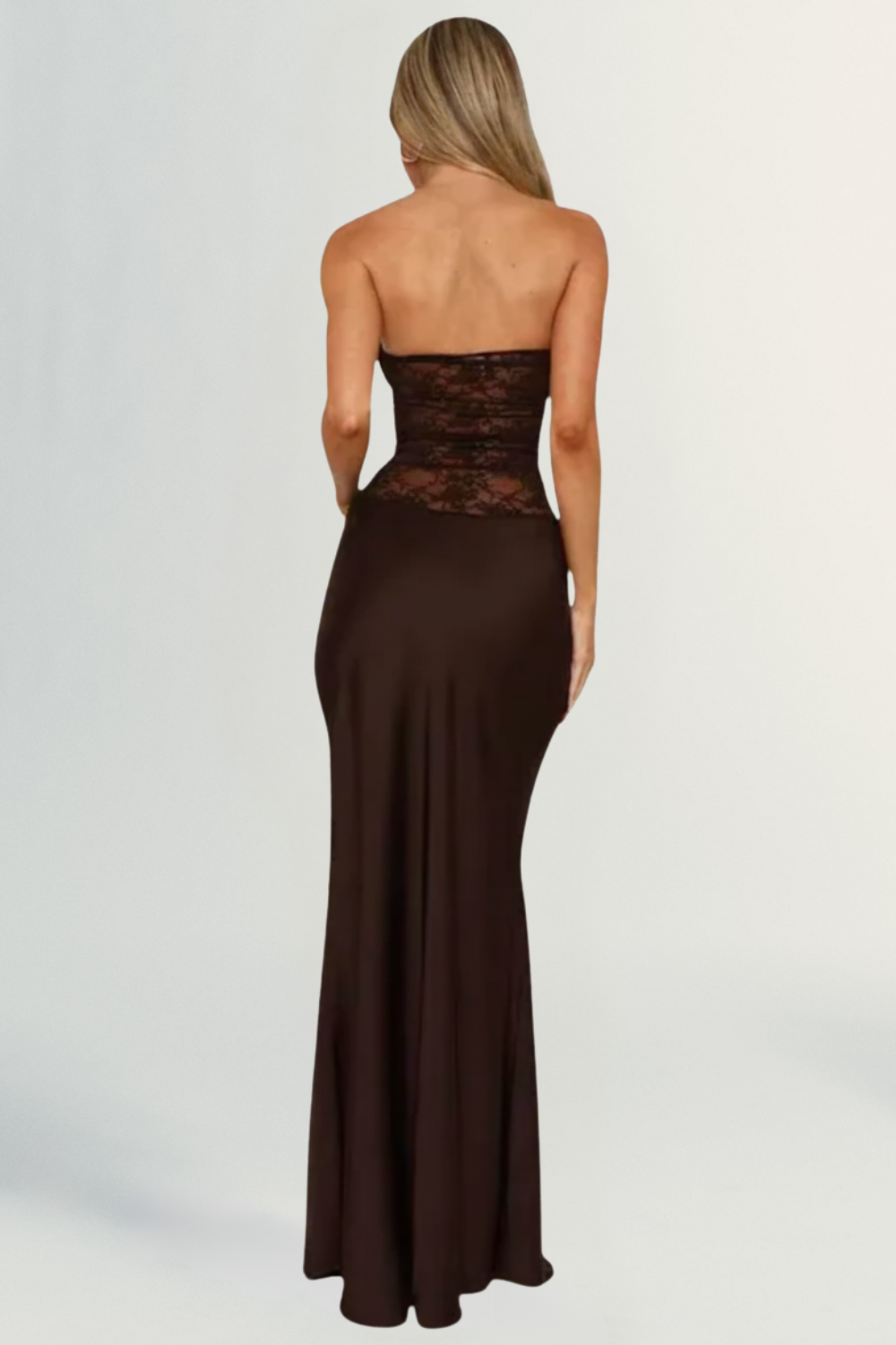 Amira | Women’s Strapless Lace Mermaid Maxi Dress