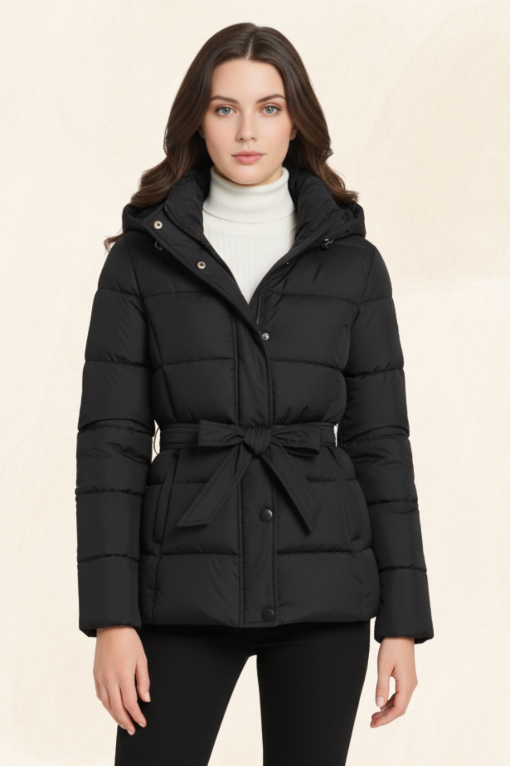 Aurelie | Women’s Quilted Belted Puffer Coat