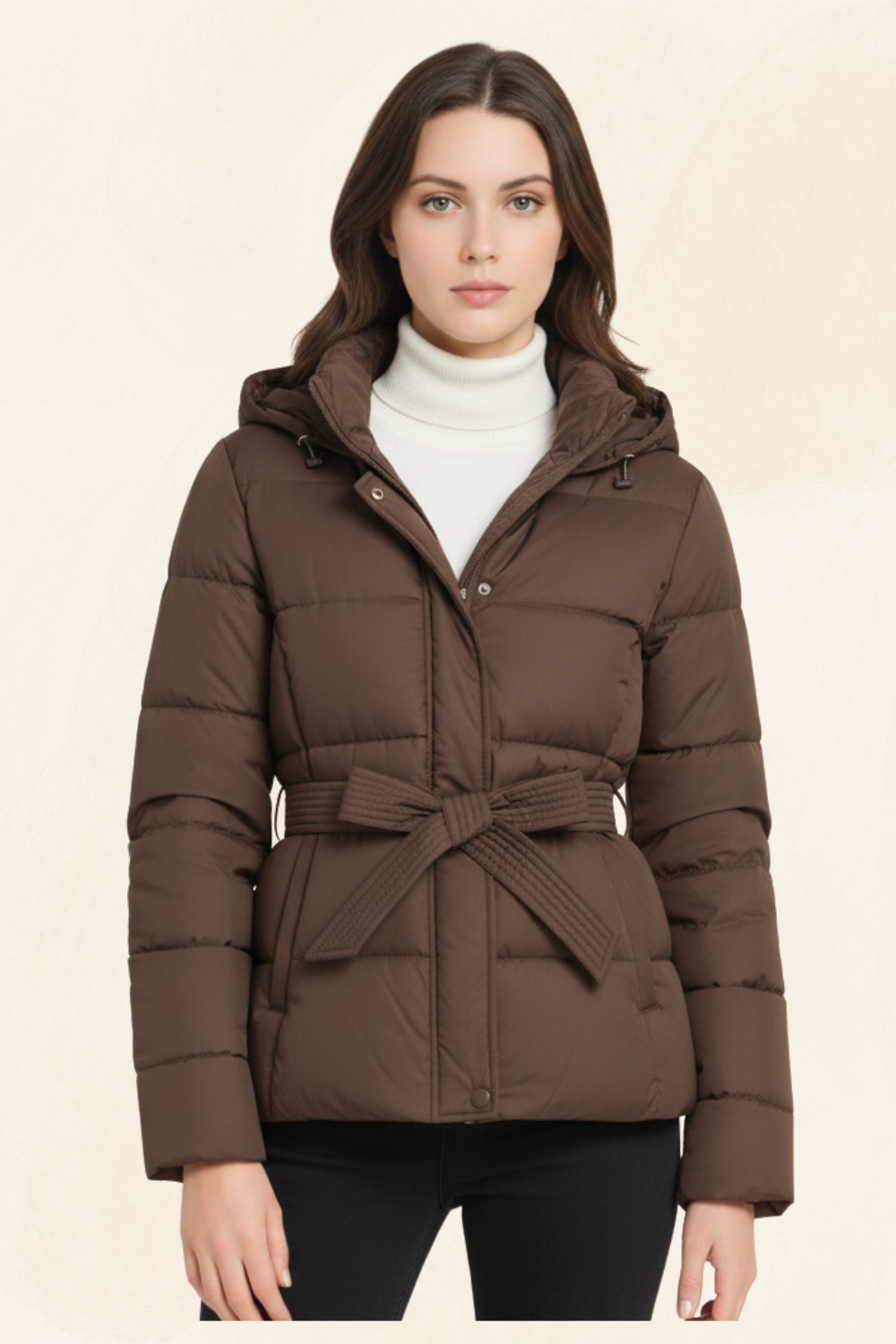 Aurelie | Women’s Quilted Belted Puffer Coat
