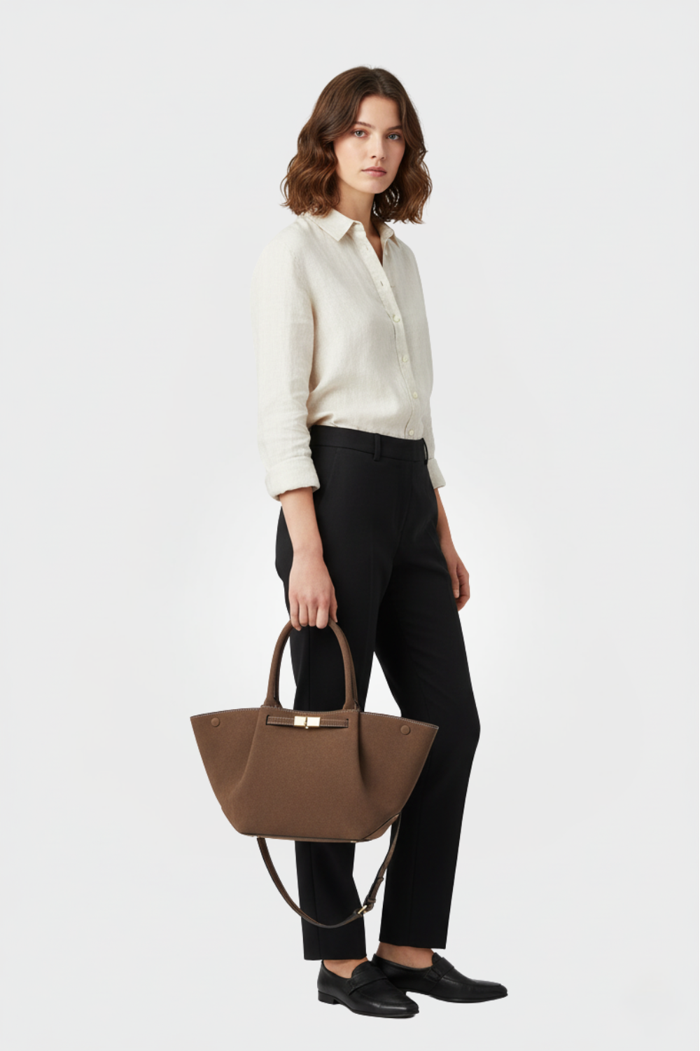 Carenza | Women’s Suede Structured Shoulder Bag