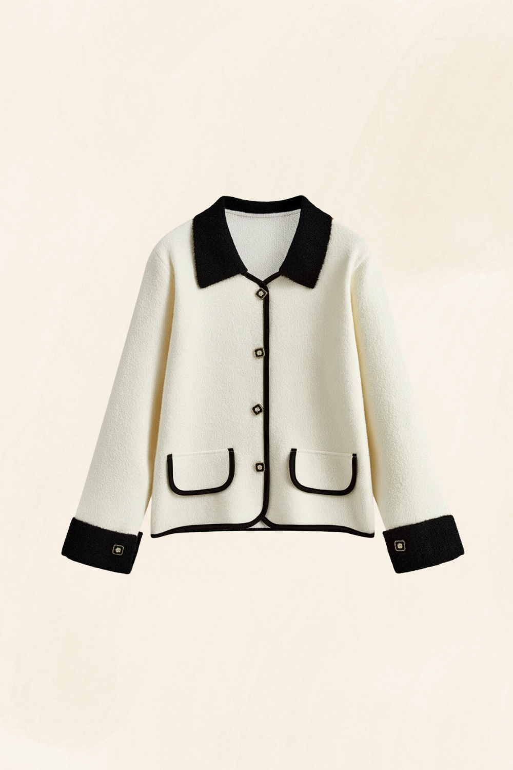 Clémence | Women’s Contrast-Trim Bouclé Blazer