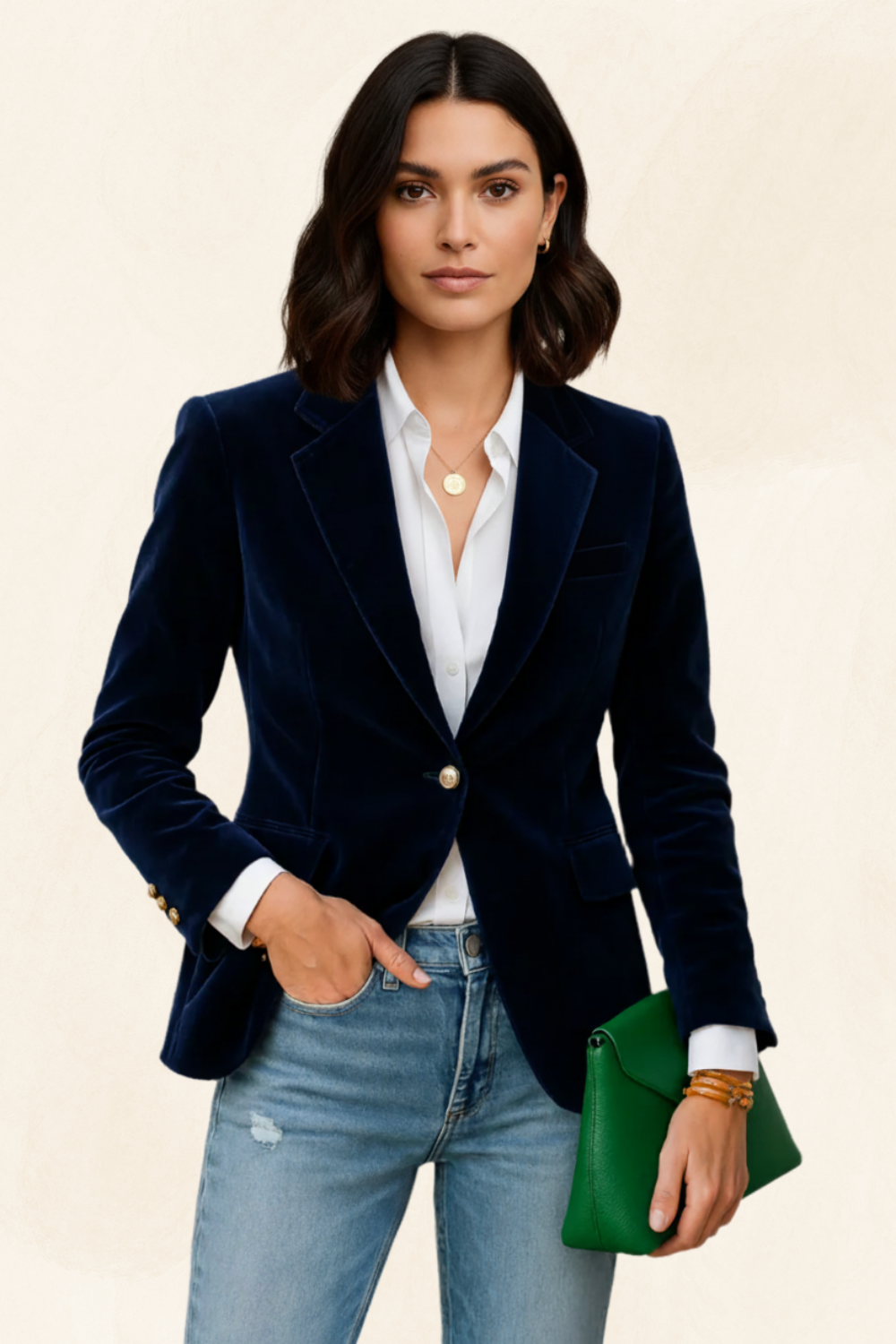 Colette | Women’s Velvet Tailored Blazer