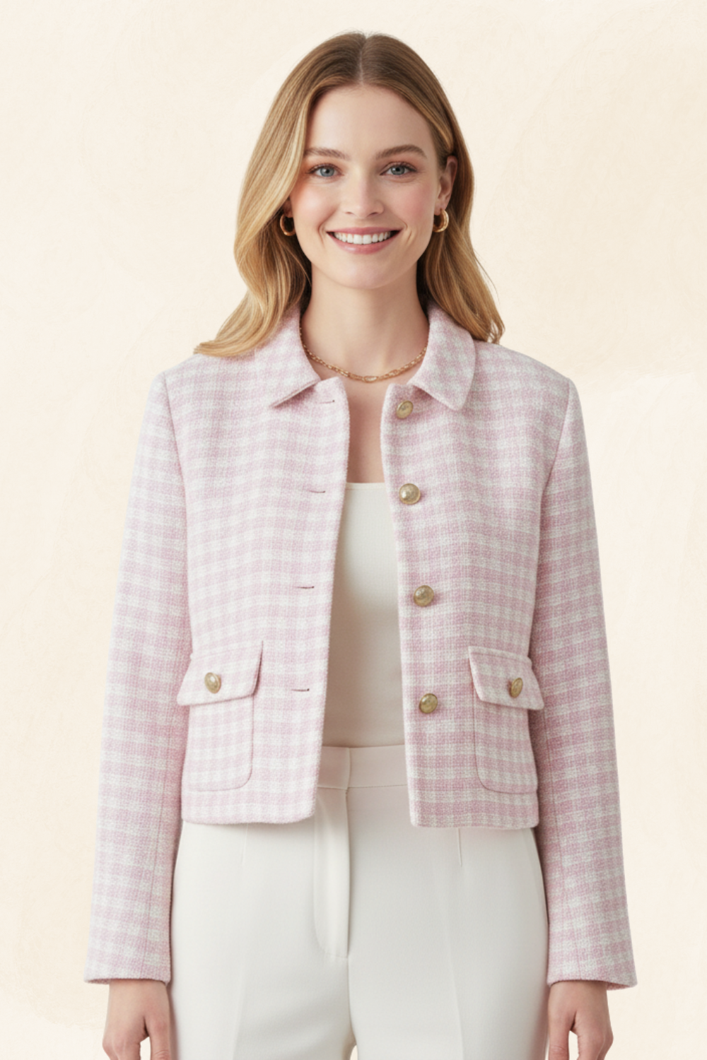 Delphine | Women’s Elegant Tweed Short Blazer