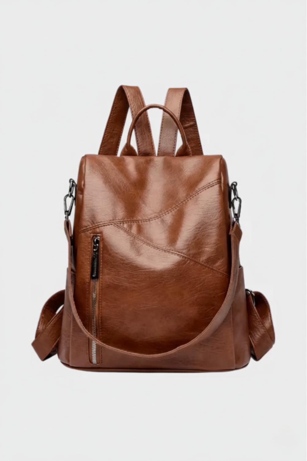 Elara Montreux | Women’s Luxe Anti-Theft Leather Backpack