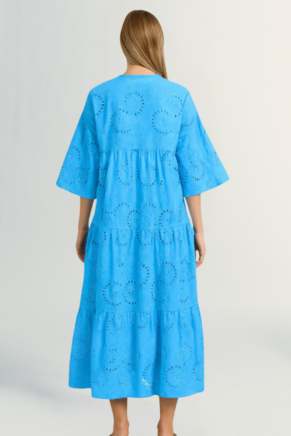 Léonie | Women’s Embroidered Cotton Maxi Dress