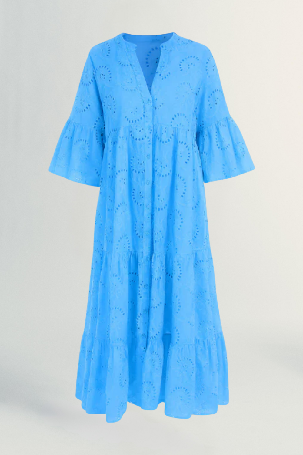 Léonie | Women’s Embroidered Cotton Maxi Dress