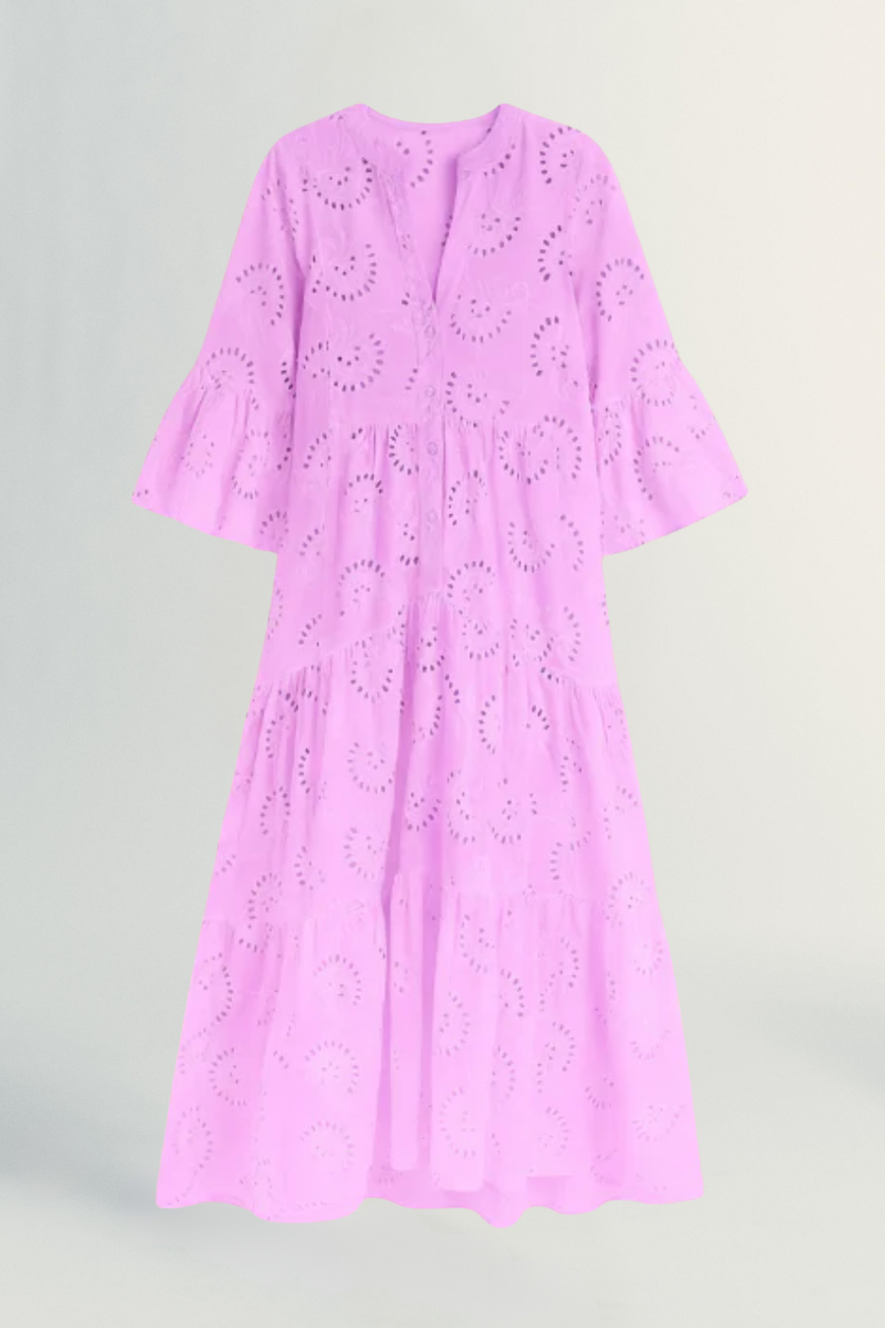 Léonie | Women’s Embroidered Cotton Maxi Dress