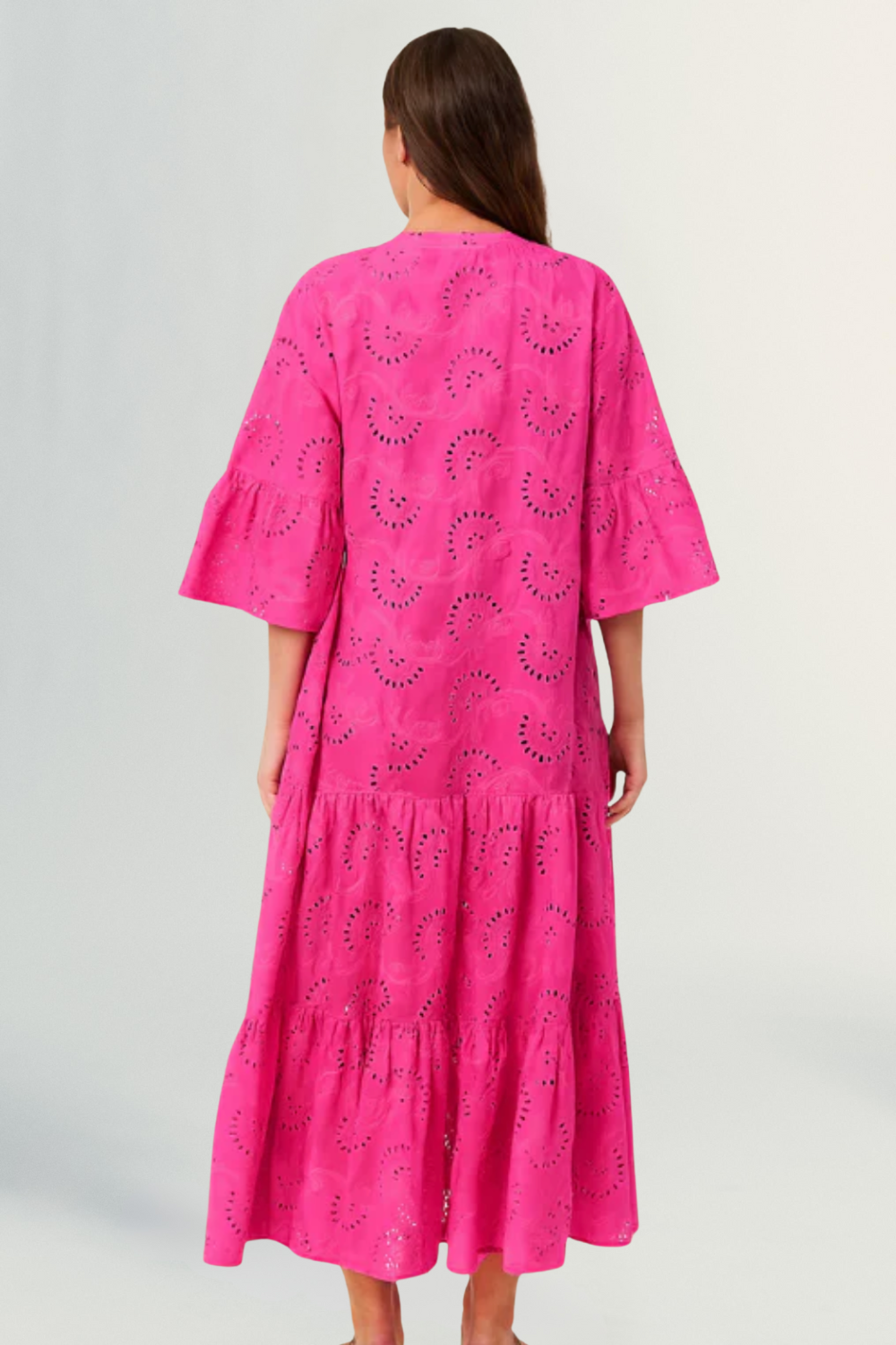 Léonie | Women’s Embroidered Cotton Maxi Dress