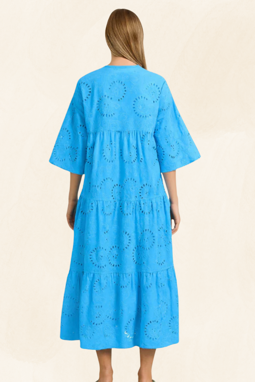 Léonie | Women’s Embroidered Cotton Maxi Dress