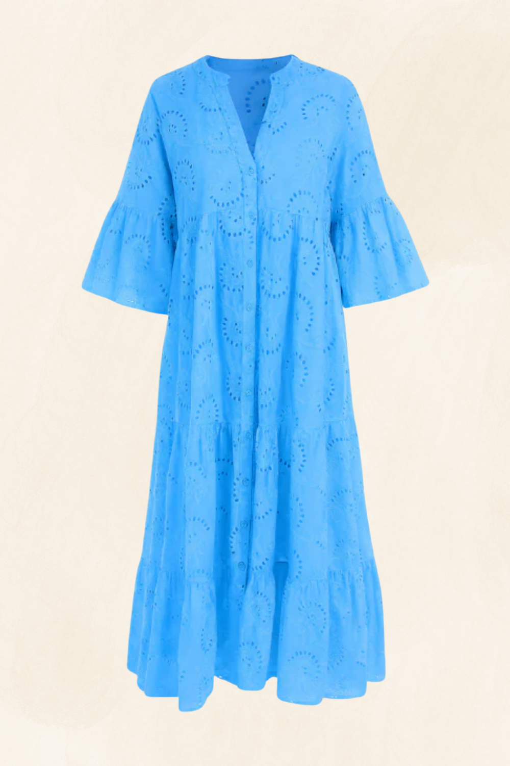 Léonie | Women’s Embroidered Cotton Maxi Dress