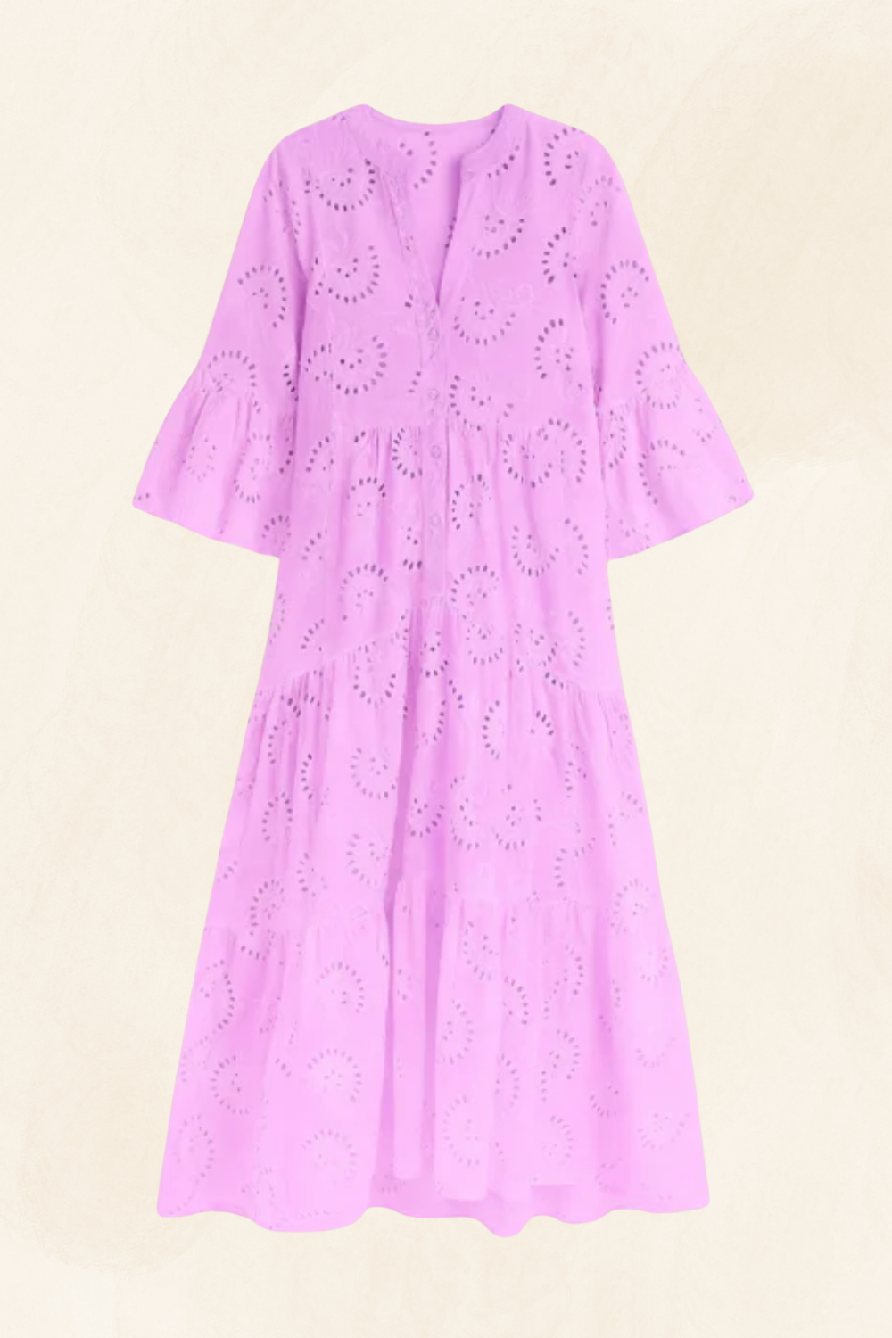 Léonie | Women’s Embroidered Cotton Maxi Dress