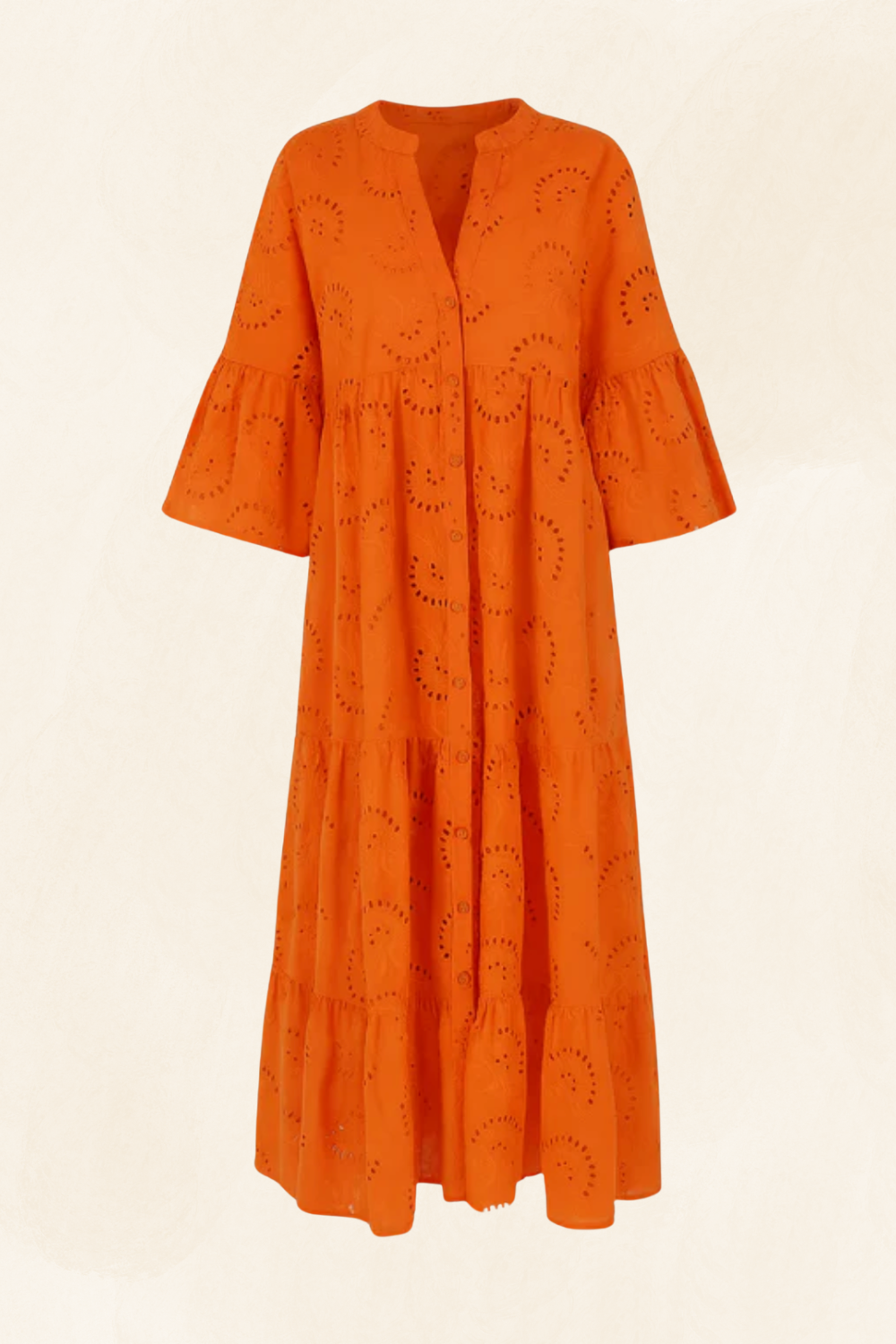 Léonie | Women’s Embroidered Cotton Maxi Dress