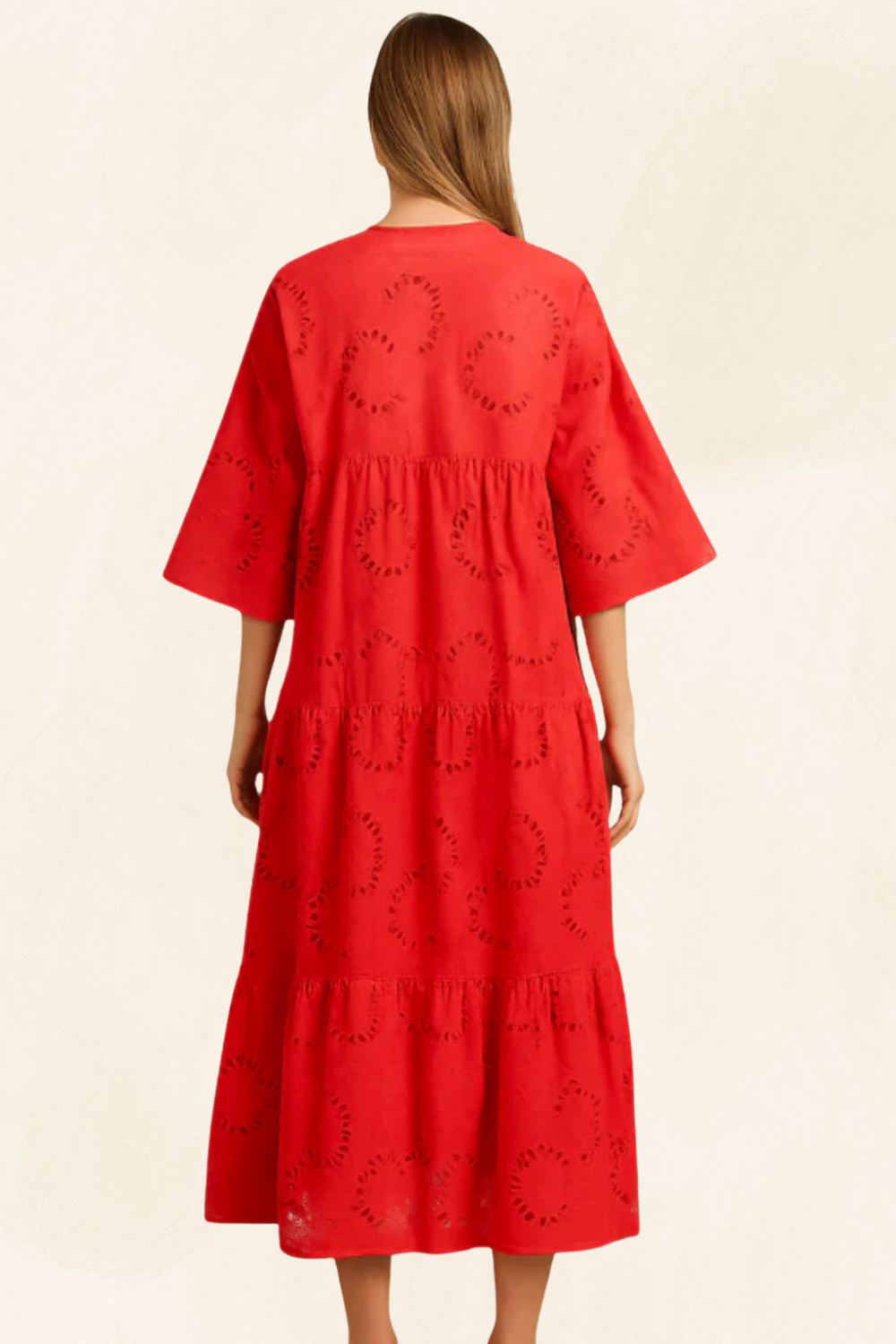 Léonie | Women’s Embroidered Cotton Maxi Dress