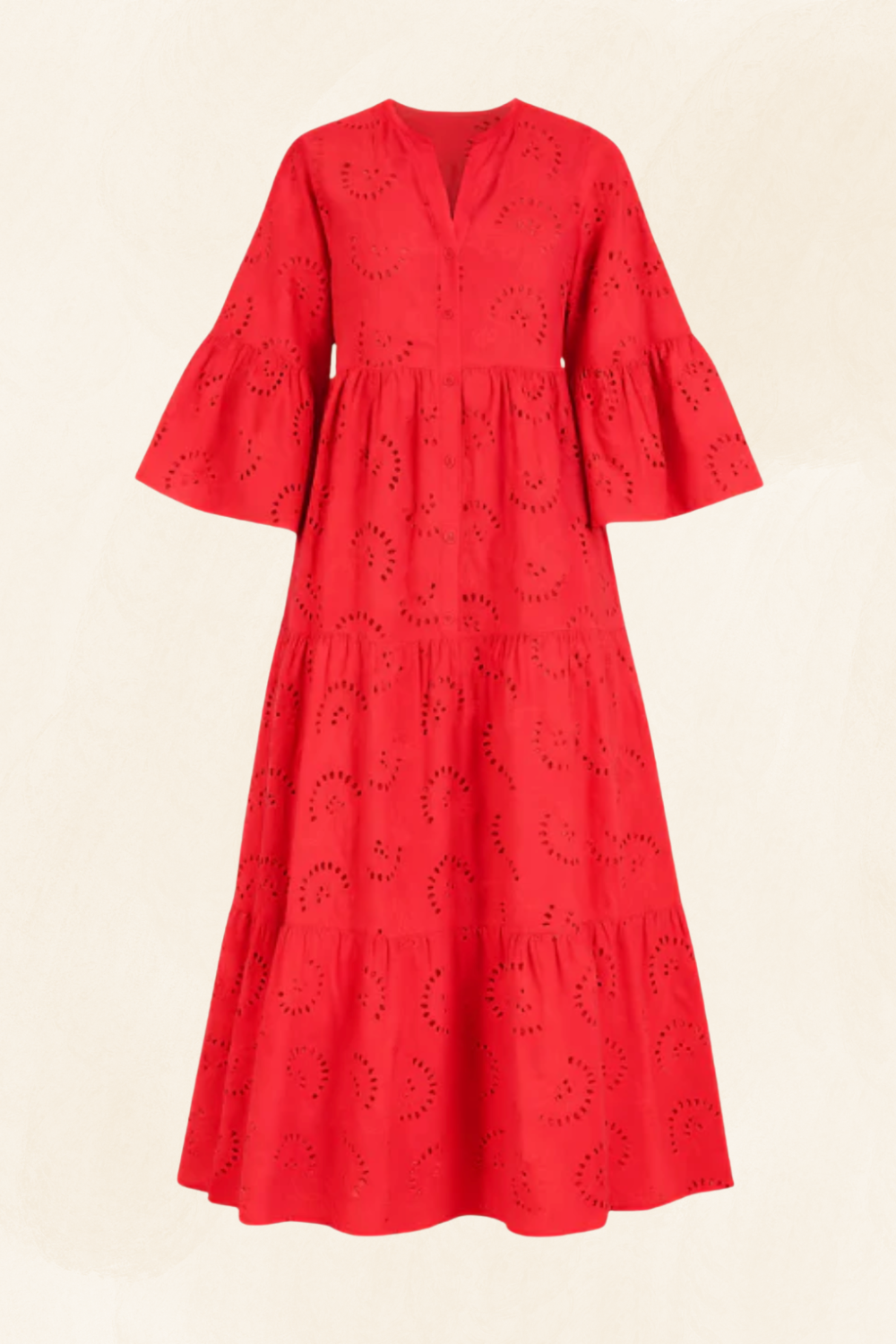 Léonie | Women’s Embroidered Cotton Maxi Dress