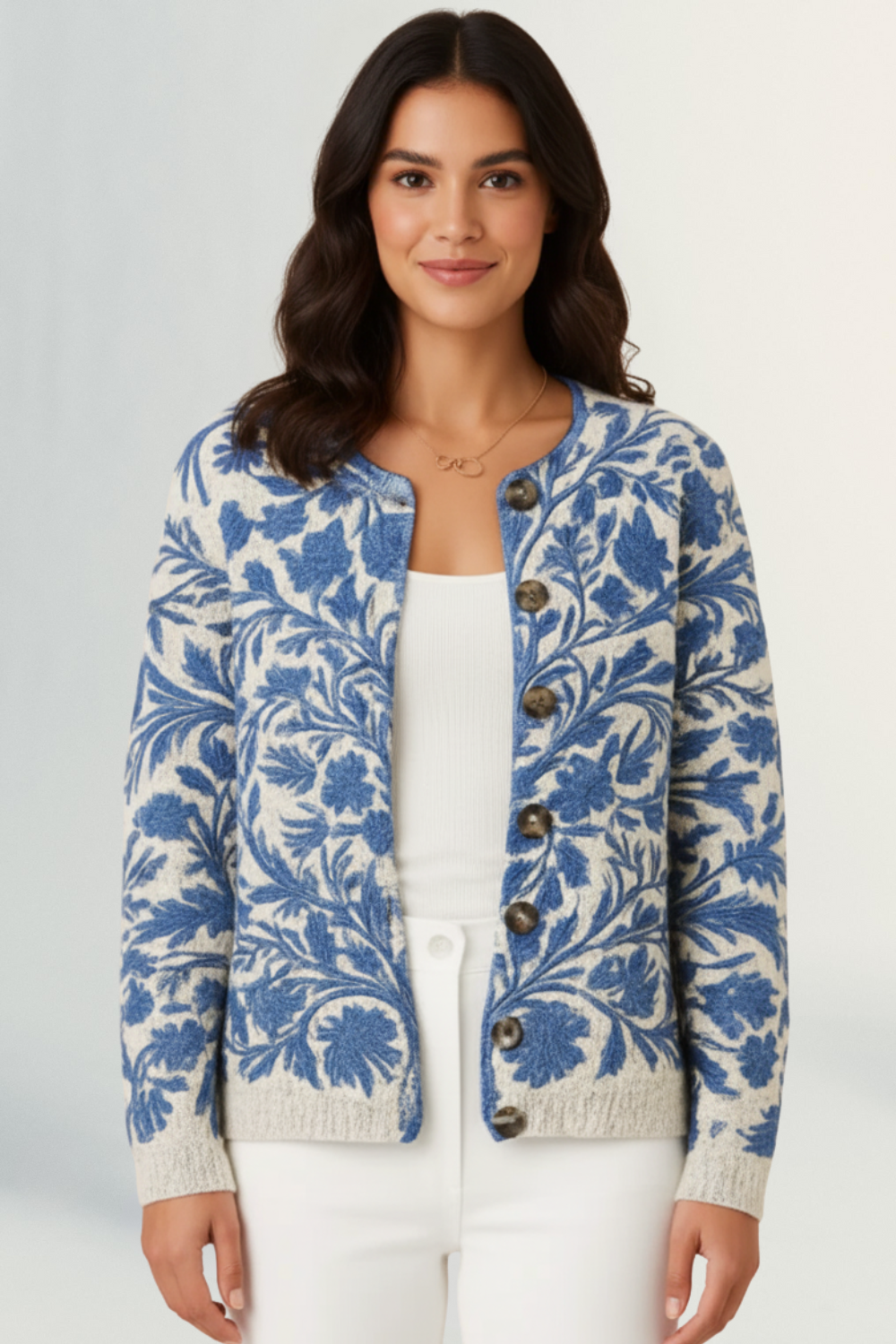 Lucienne | Women’s Floral Knit Cardigan