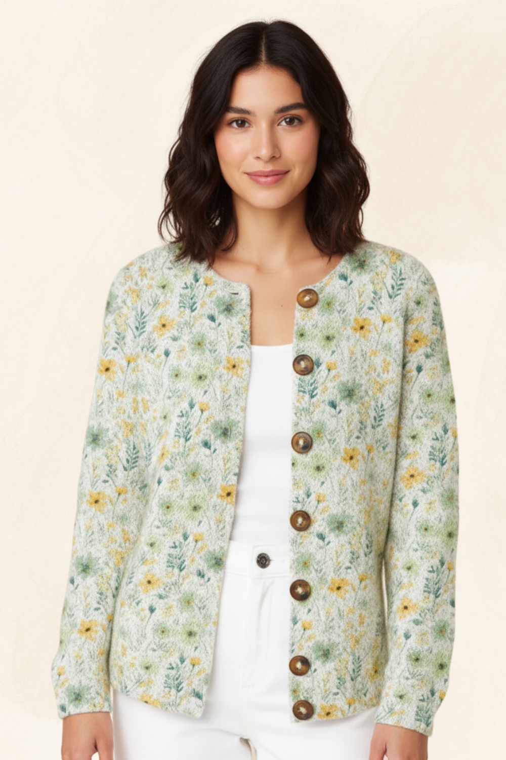 Lucienne | Women’s Floral Knit Cardigan