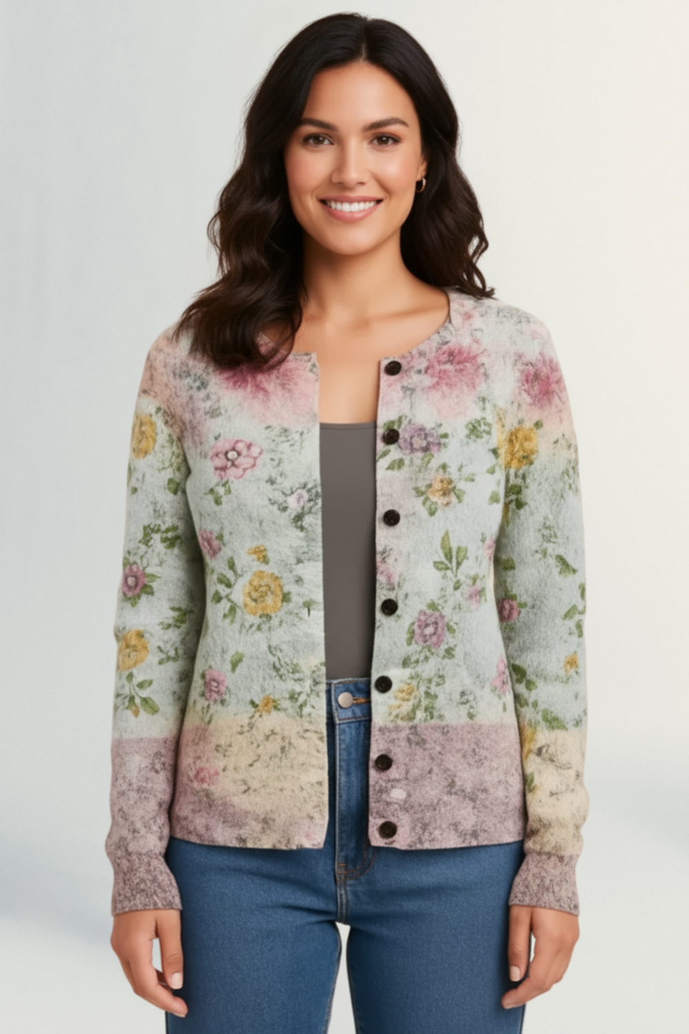 Lucienne | Women’s Floral Knit Cardigan