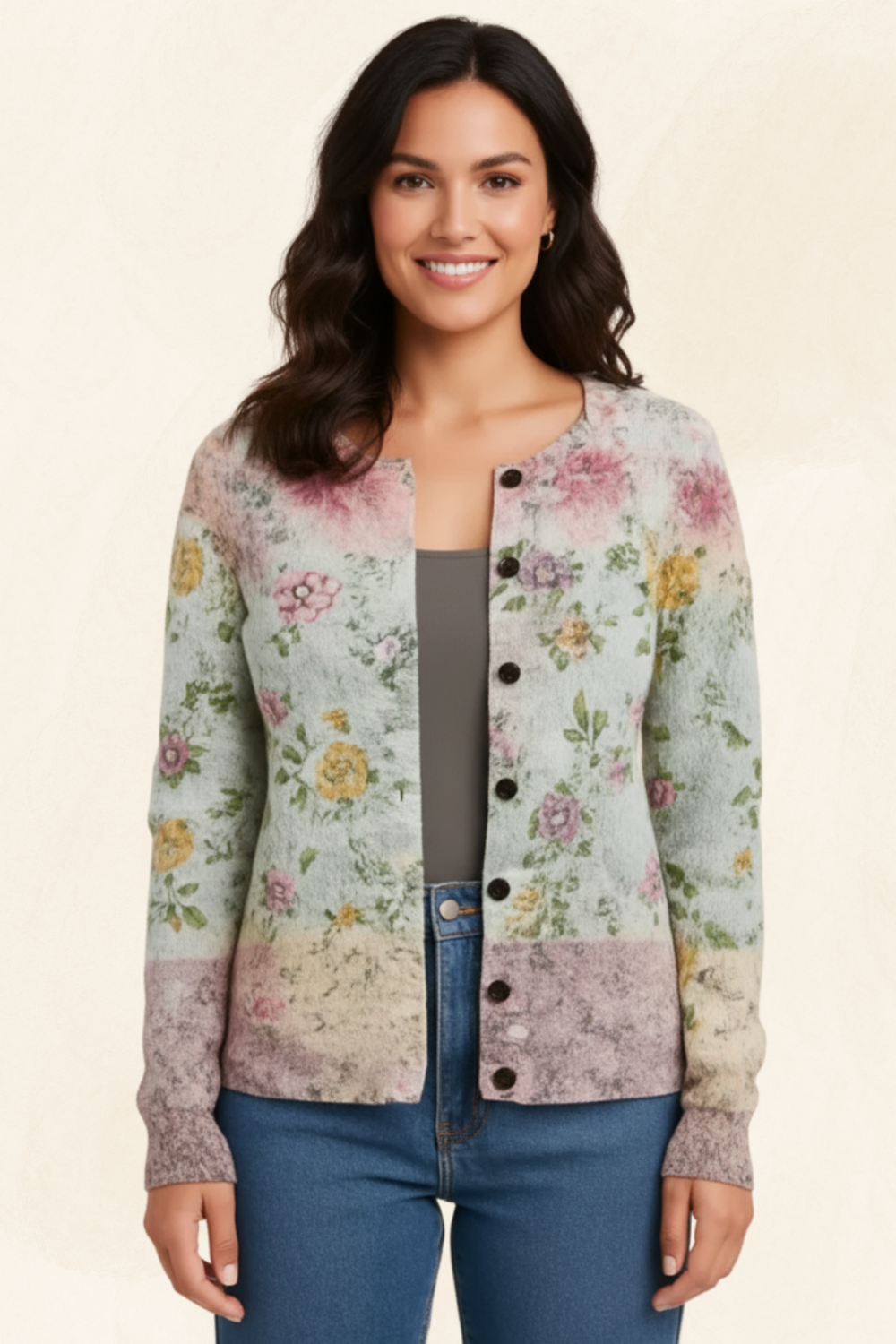 Lucienne | Women’s Floral Knit Cardigan