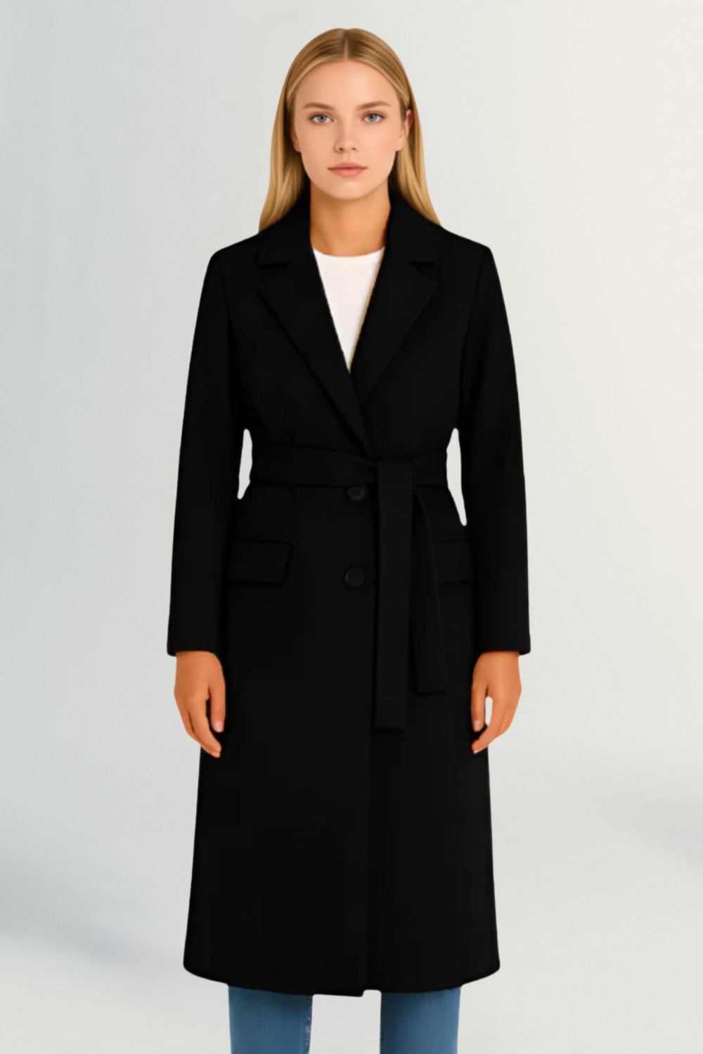 Noelle | Refined Belted Wool-Blend Trench Coat