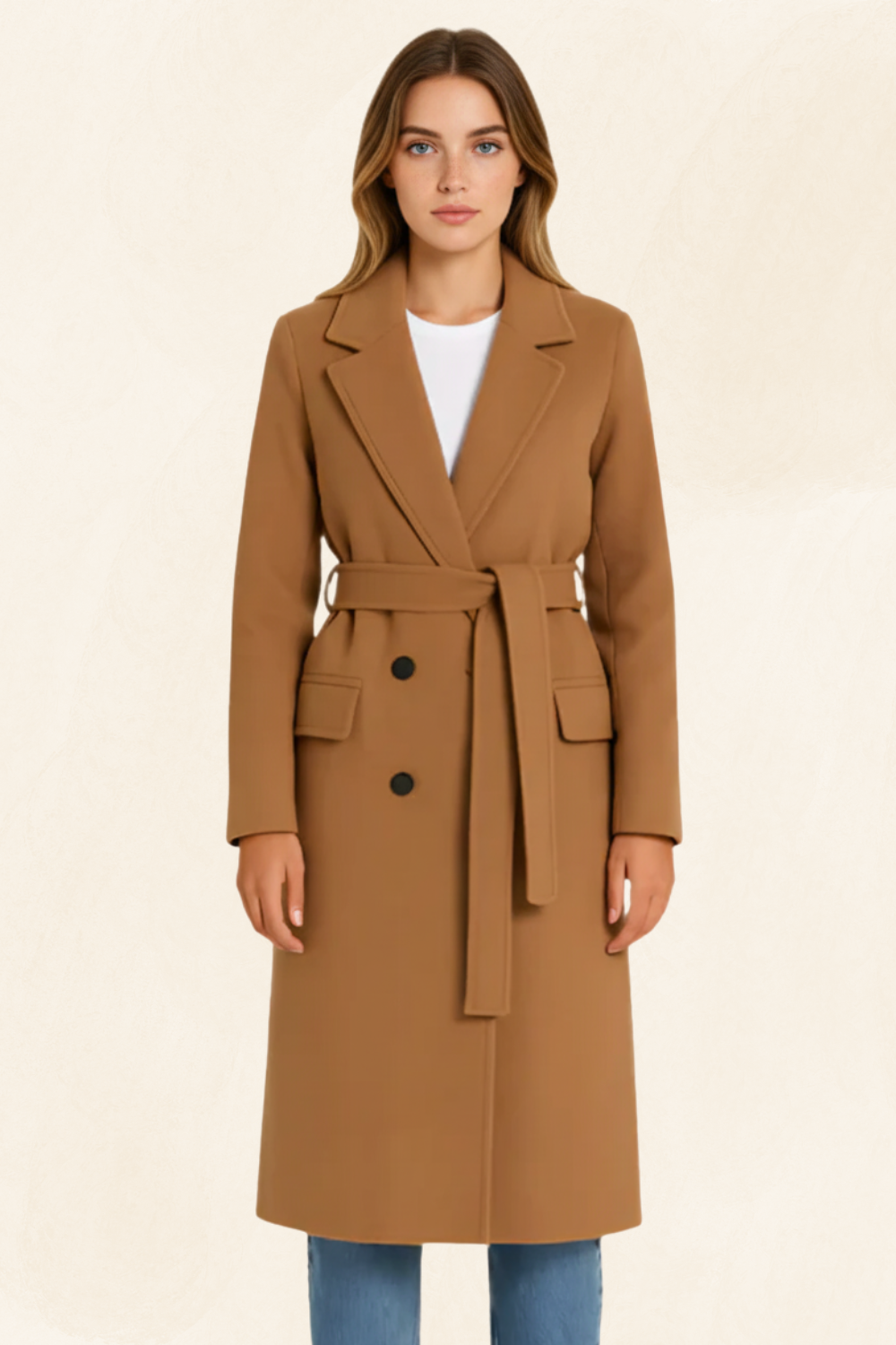 Noelle | Refined Belted Wool-Blend Trench Coat