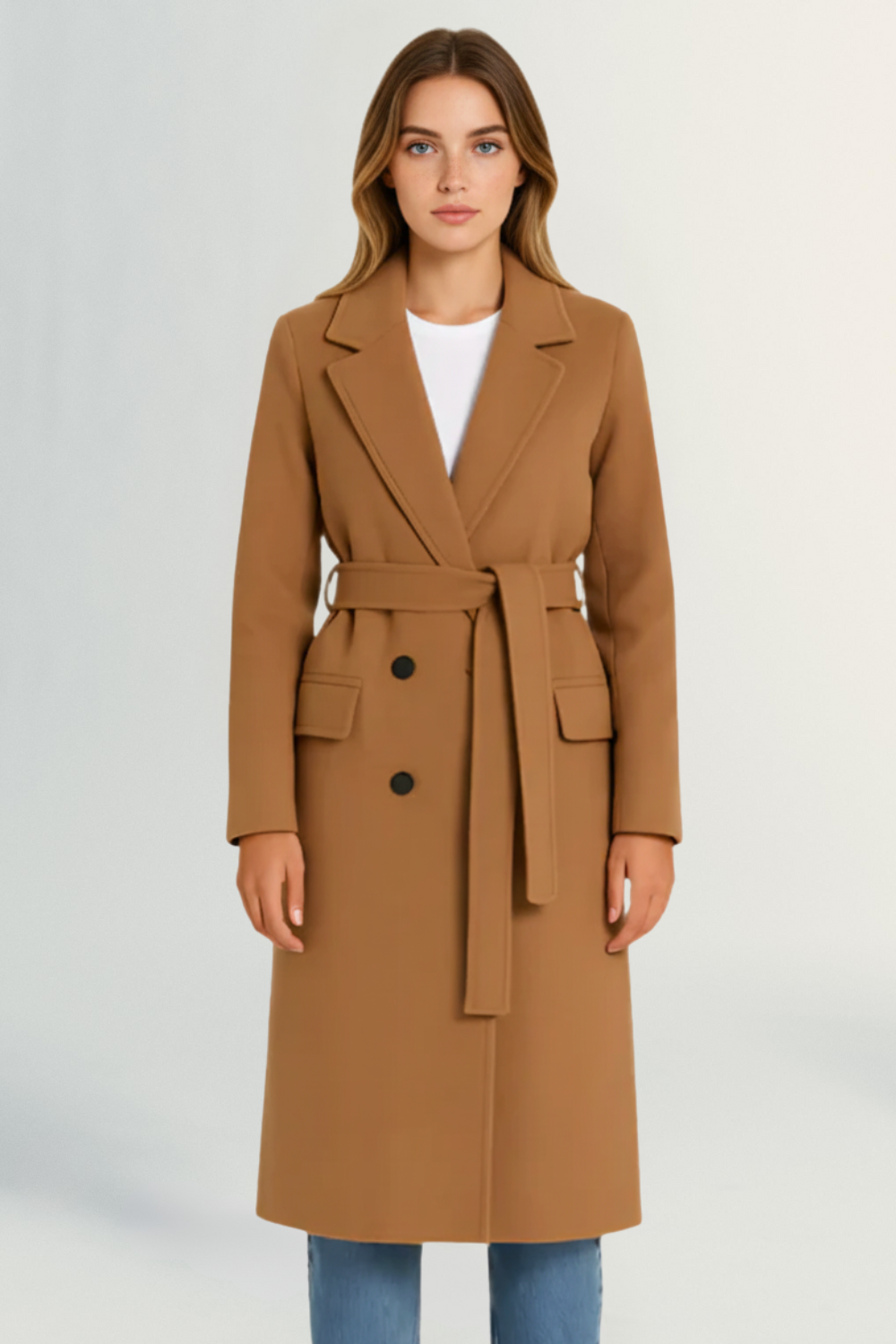 Noelle | Refined Belted Wool-Blend Trench Coat