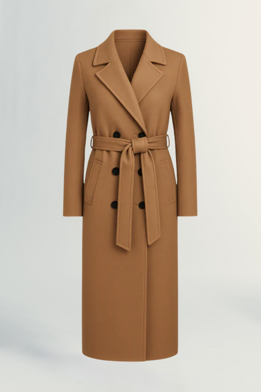 Noelle | Refined Belted Wool-Blend Trench Coat