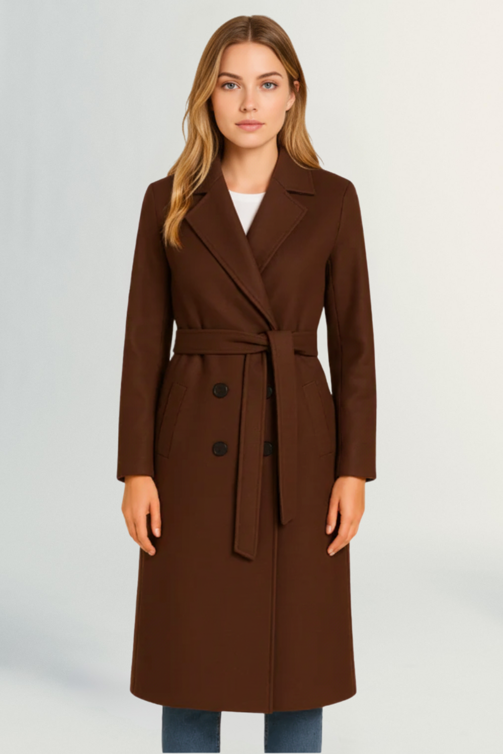 Noelle | Refined Belted Wool-Blend Trench Coat