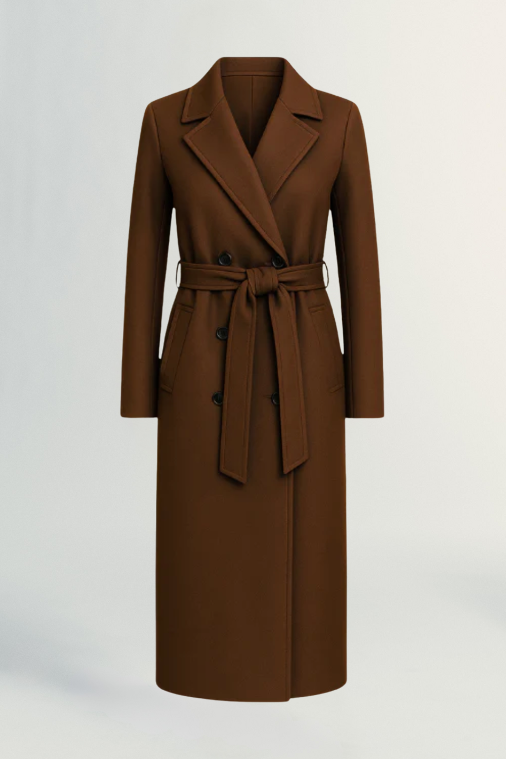 Noelle | Refined Belted Wool-Blend Trench Coat