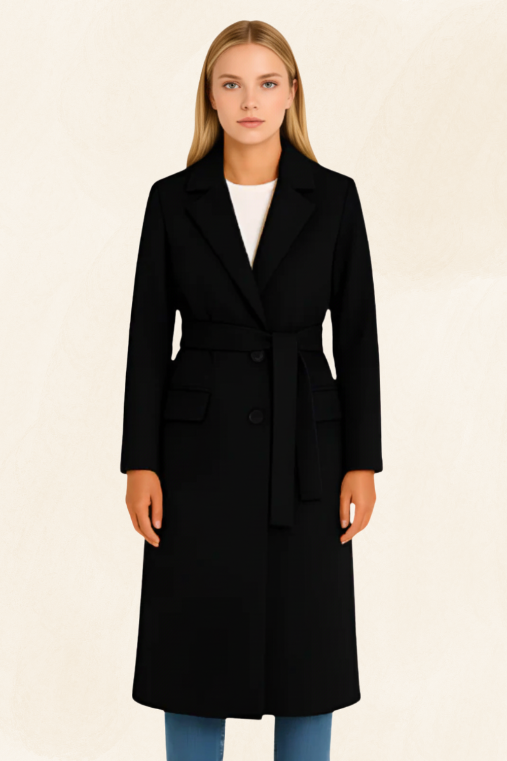 Noelle | Refined Belted Wool-Blend Trench Coat
