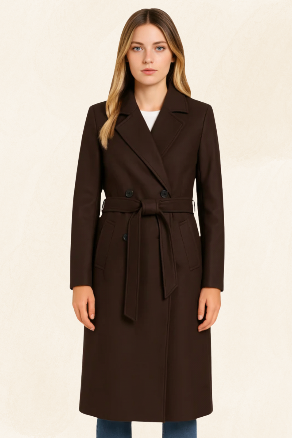 Noelle | Refined Belted Wool-Blend Trench Coat