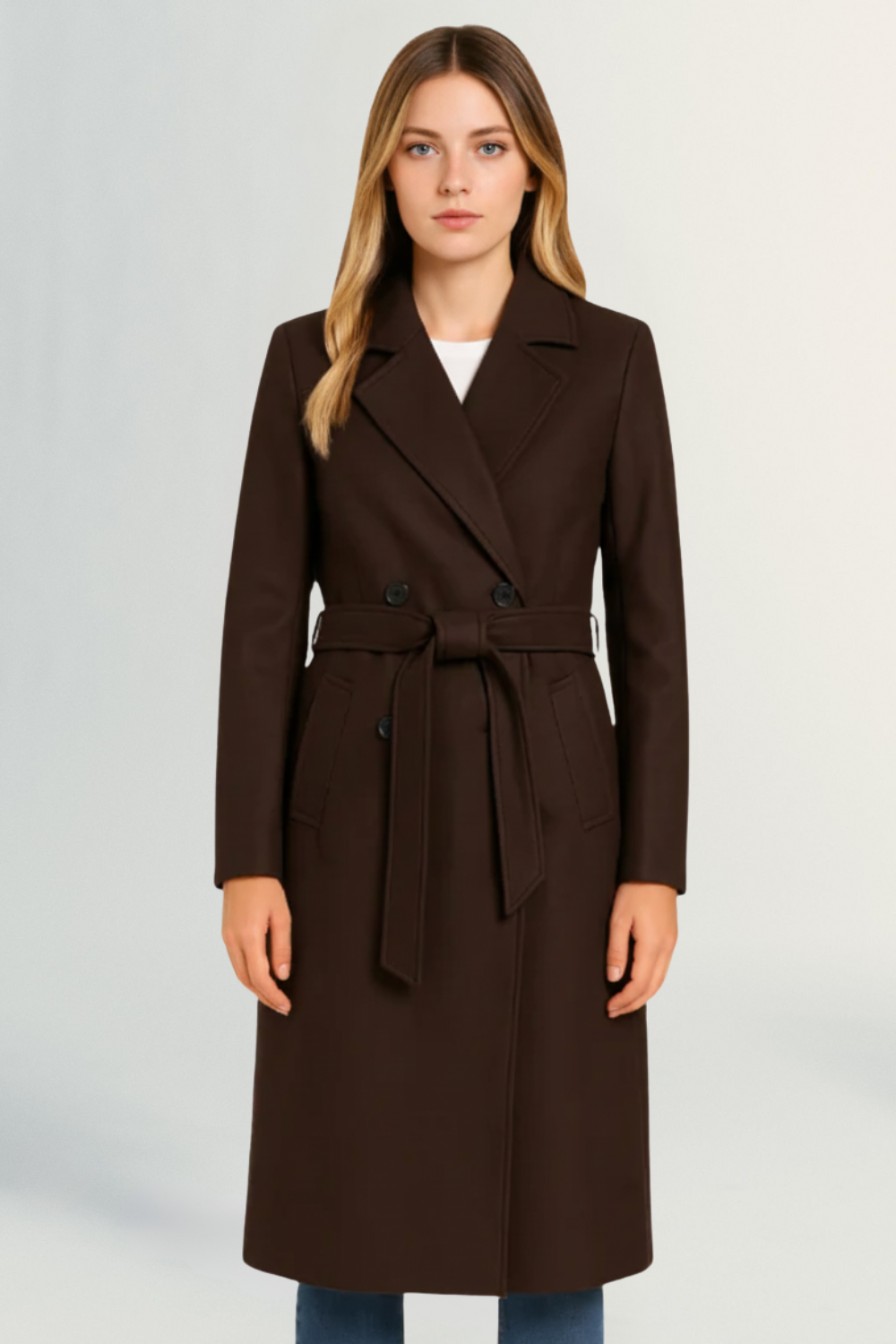 Noelle | Refined Belted Wool-Blend Trench Coat