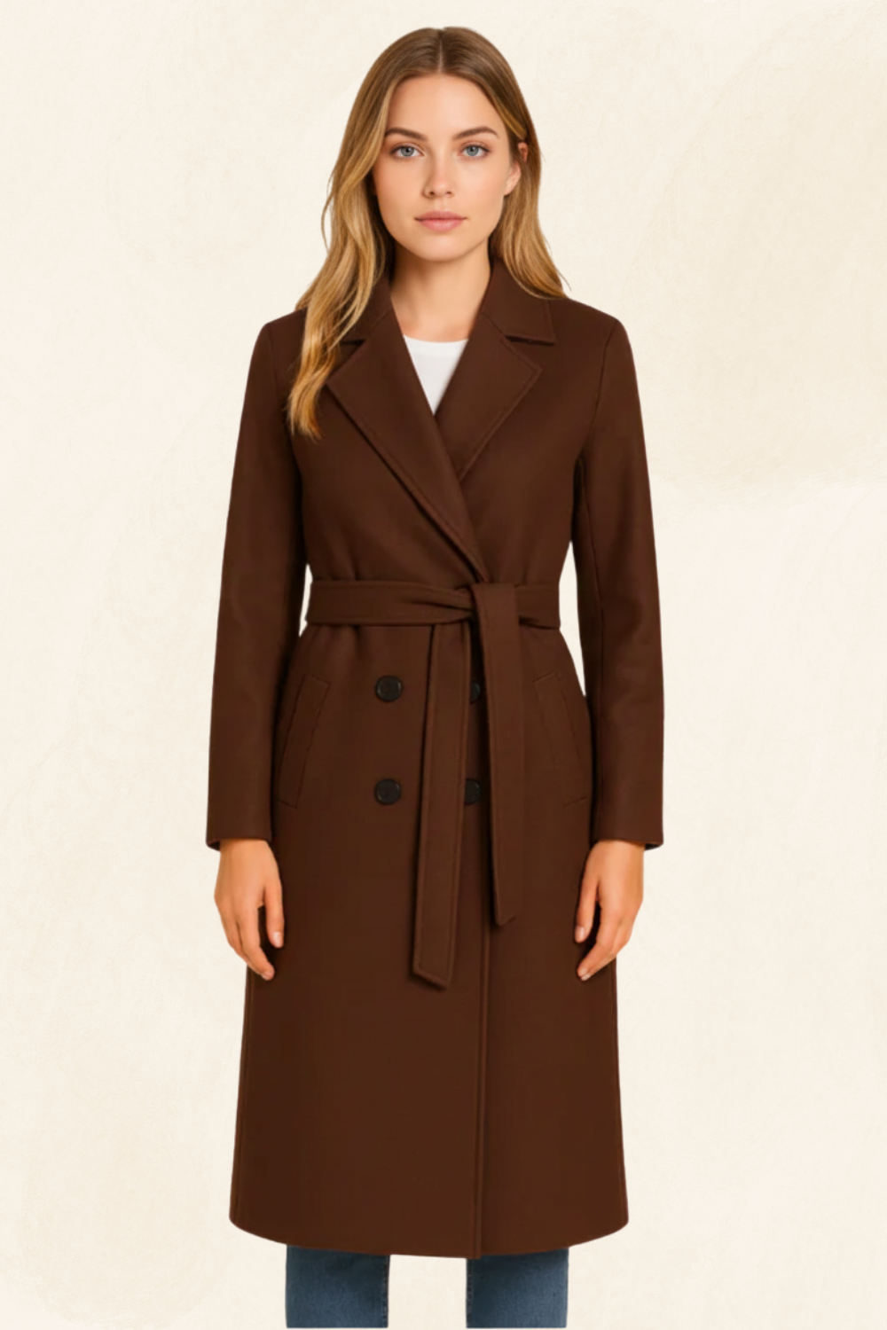 Noelle | Refined Belted Wool-Blend Trench Coat