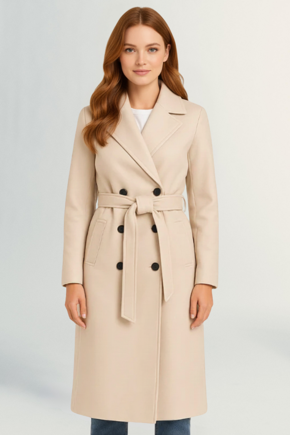 Noelle | Refined Belted Wool-Blend Trench Coat