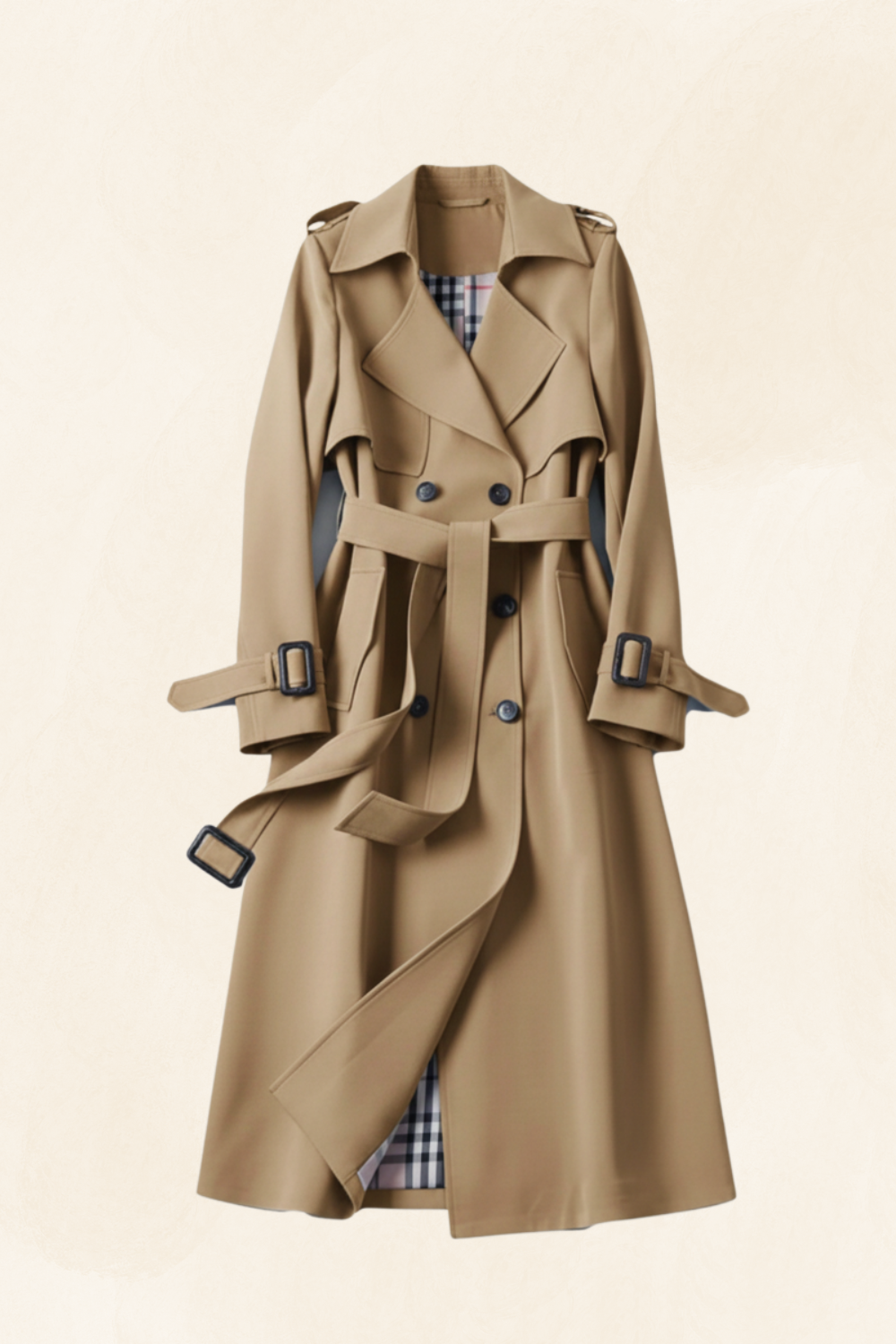 Parisienne Muse | Women's Luxe Tailored Trench Coat