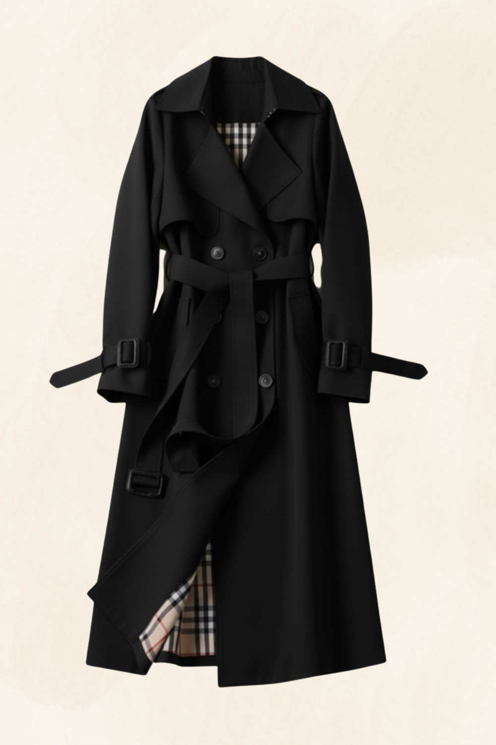 Parisienne Muse | Women's Luxe Tailored Trench Coat
