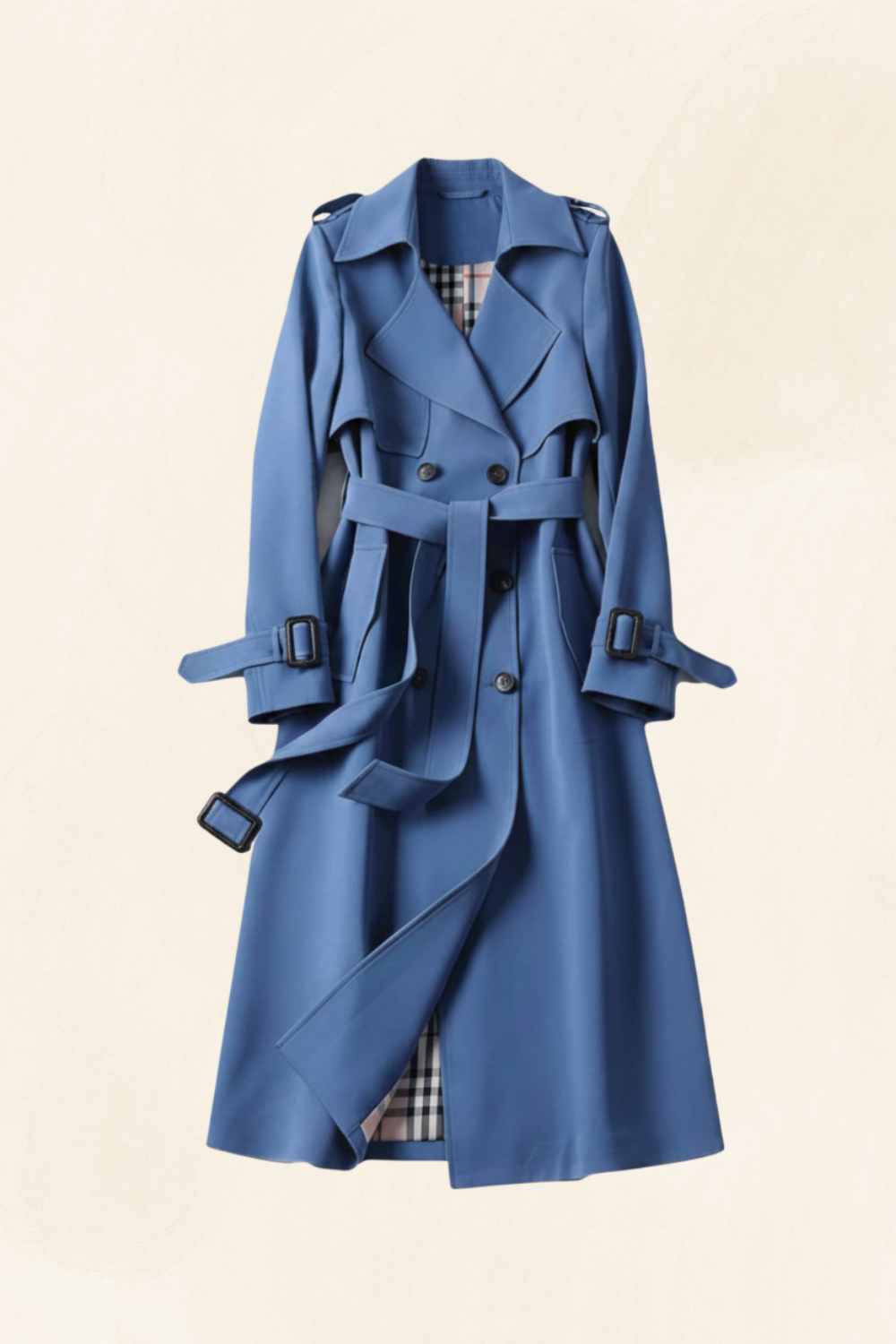 Parisienne Muse | Women's Luxe Tailored Trench Coat