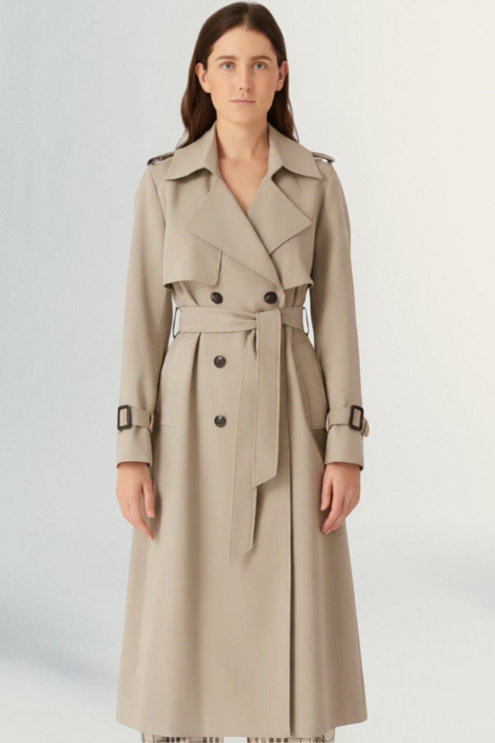 Parisienne Muse | Women's Luxe Tailored Trench Coat