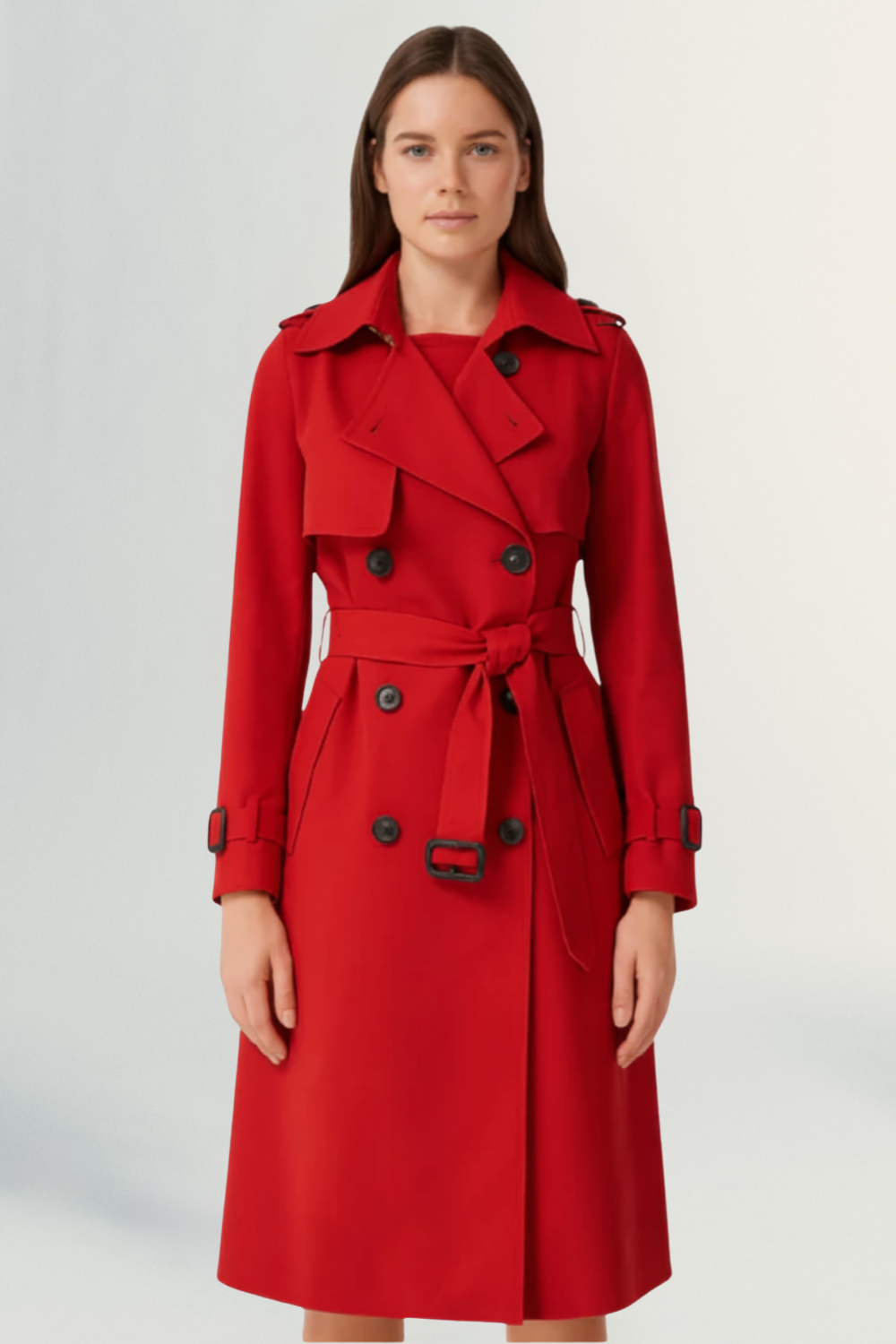 Parisienne Muse | Women's Luxe Tailored Trench Coat