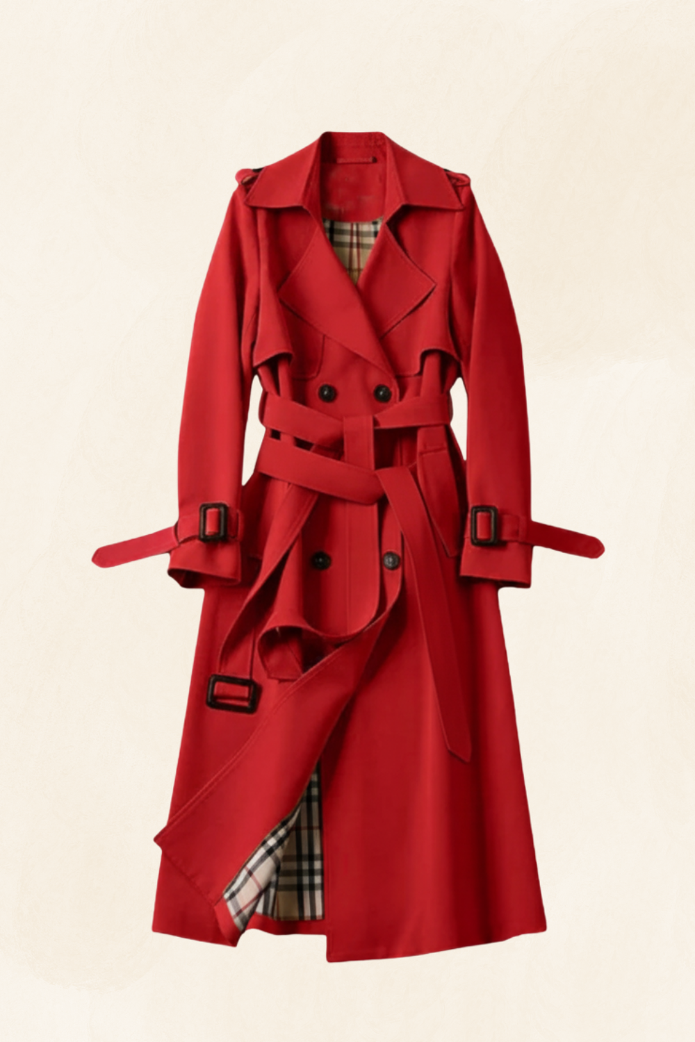 Parisienne Muse | Women's Luxe Tailored Trench Coat