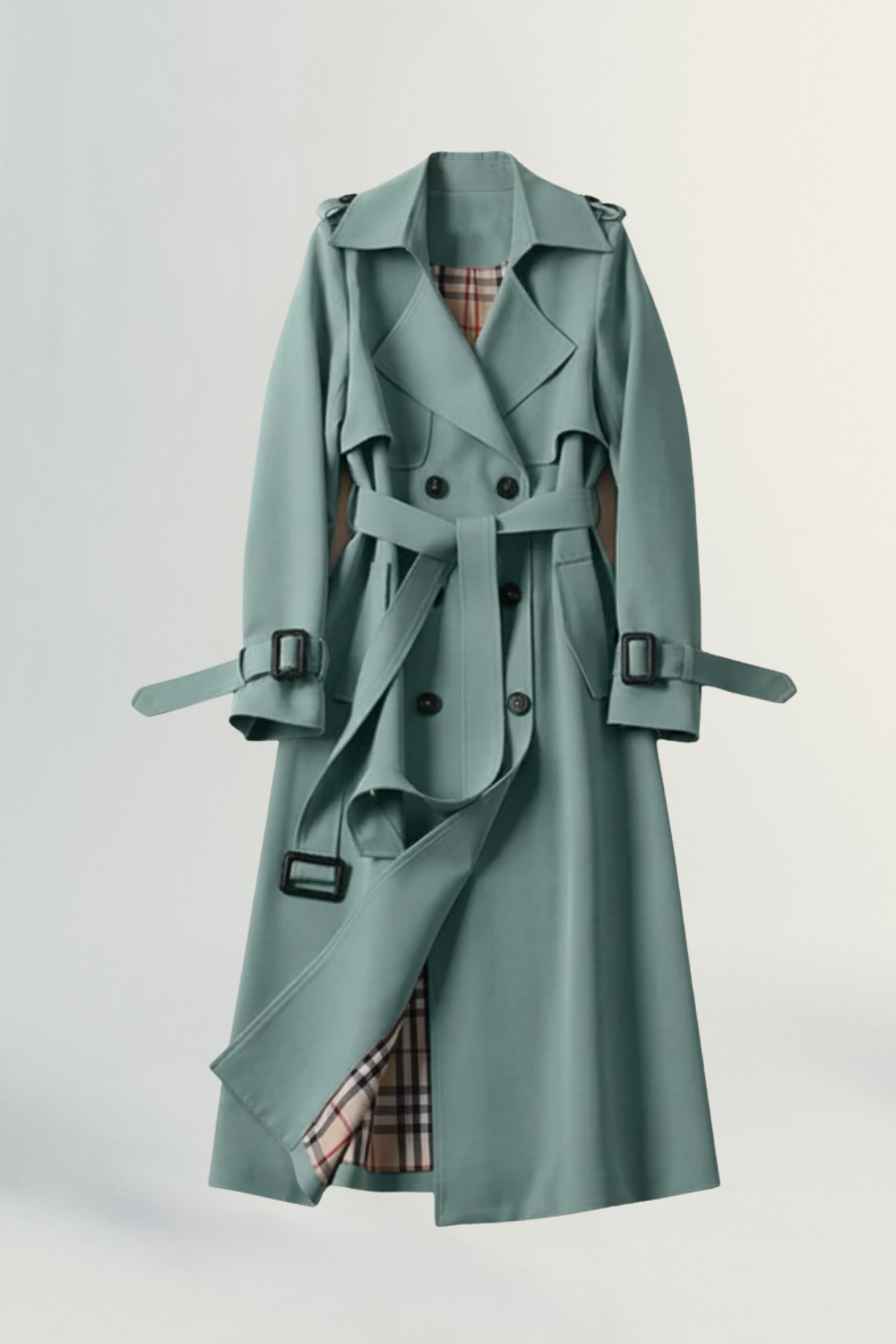 Parisienne Muse | Women's Luxe Tailored Trench Coat