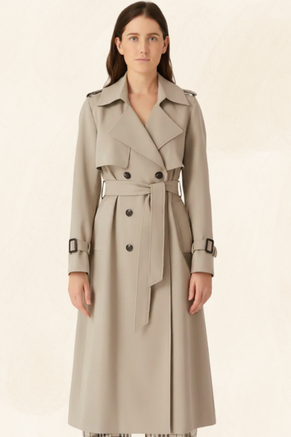 Parisienne Muse | Women's Luxe Tailored Trench Coat