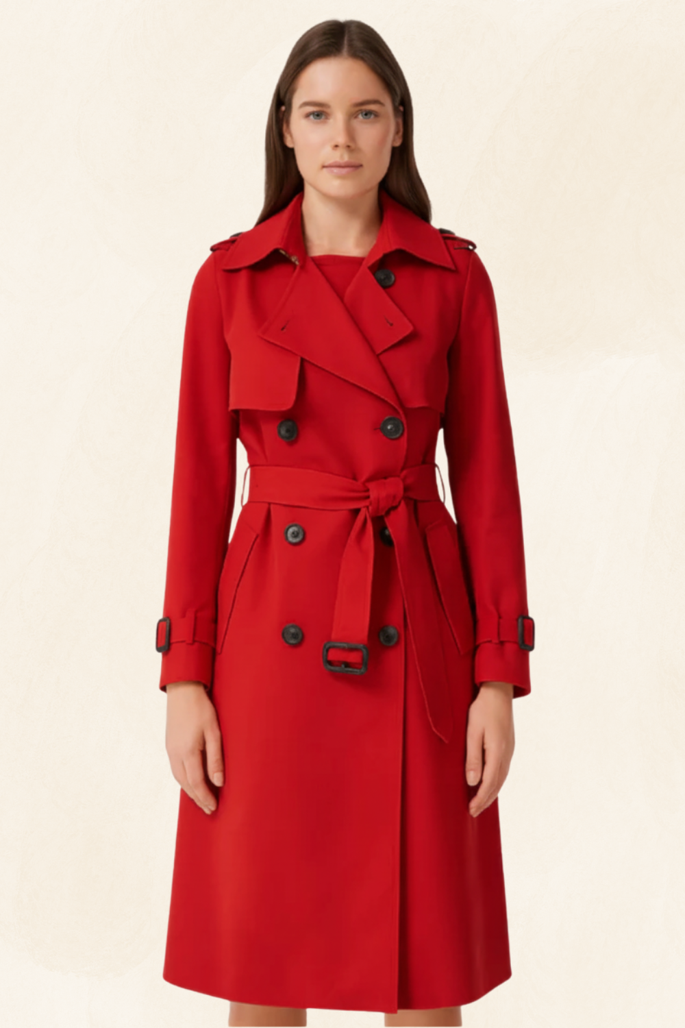 Parisienne Muse | Women's Luxe Tailored Trench Coat
