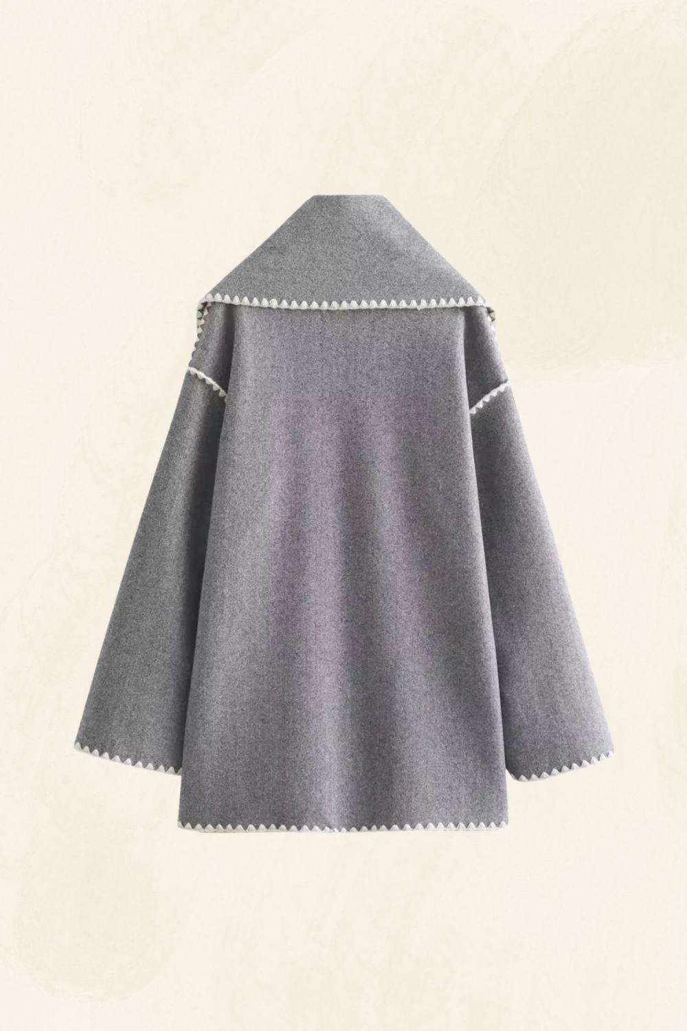 Roche Seraphine | Women's Wrapped Contrast Scarf Coat