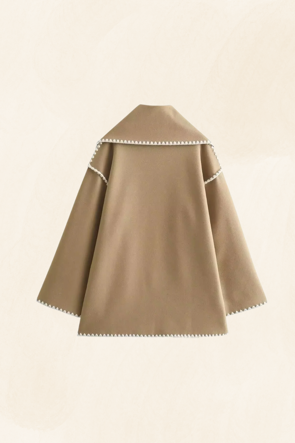 Roche Seraphine | Women's Wrapped Contrast Scarf Coat