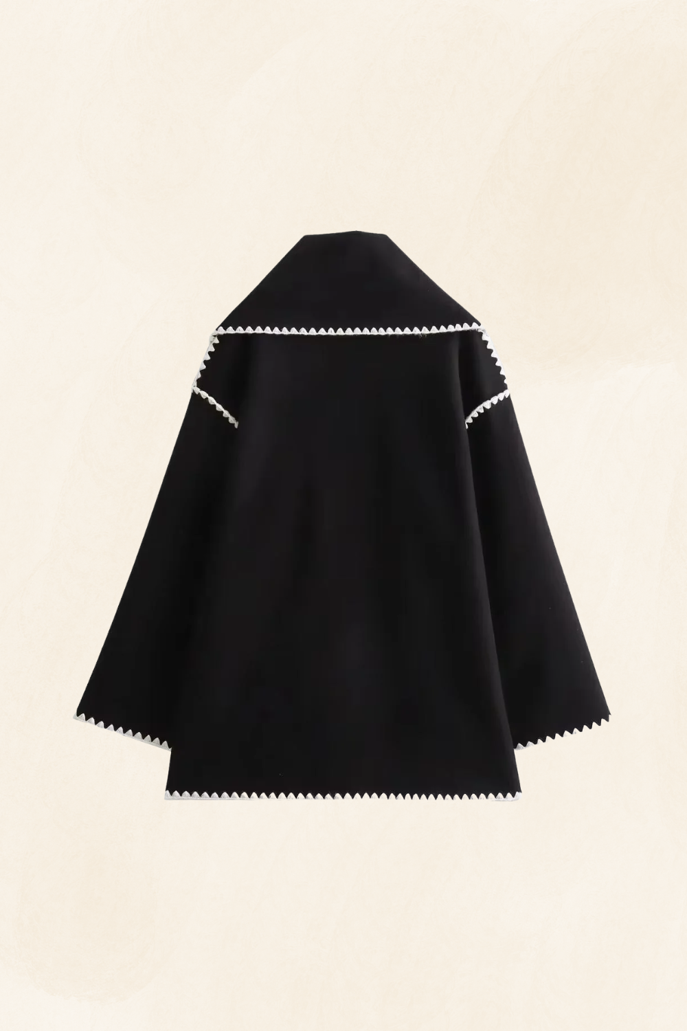 Roche Seraphine | Women's Wrapped Contrast Scarf Coat