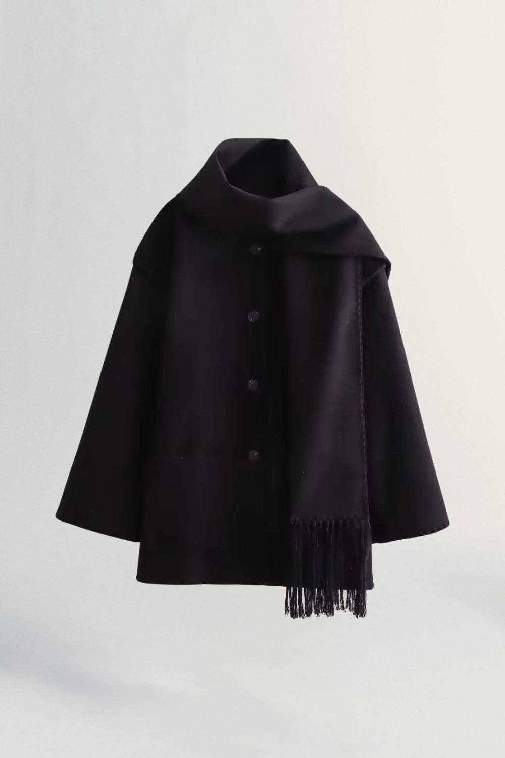 Roche Seraphine | Women's Wrapped Contrast Scarf Coat