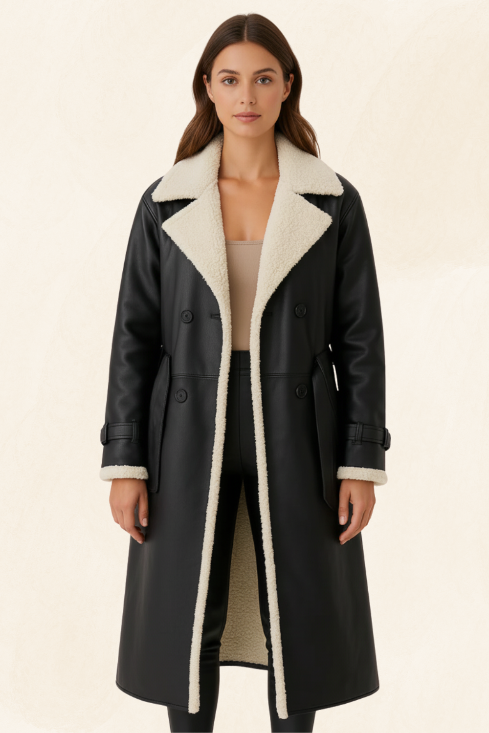 Sienna | Women’s Luxe Faux Shearling Long Coat