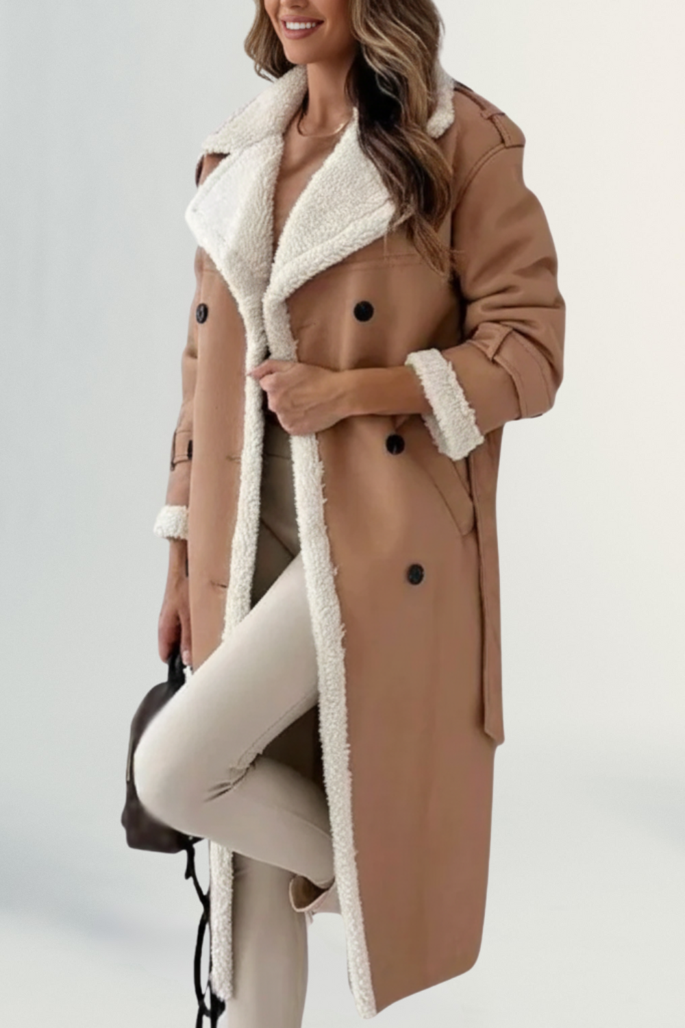 Sienna | Women’s Luxe Faux Shearling Long Coat