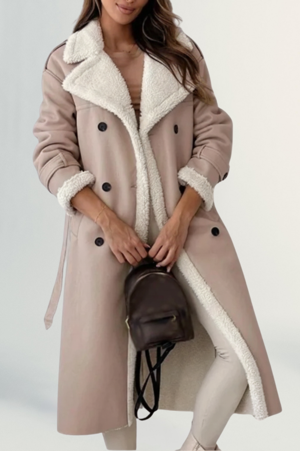Sienna | Women’s Luxe Faux Shearling Long Coat